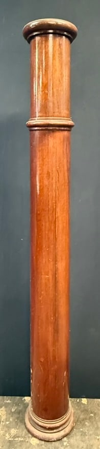 Antique Solid Oak 6 Foot Tall Ornate Pillar Post: Incredible original solid post. Almost 9 inches in diameter at the top by almost 76 inches tall.