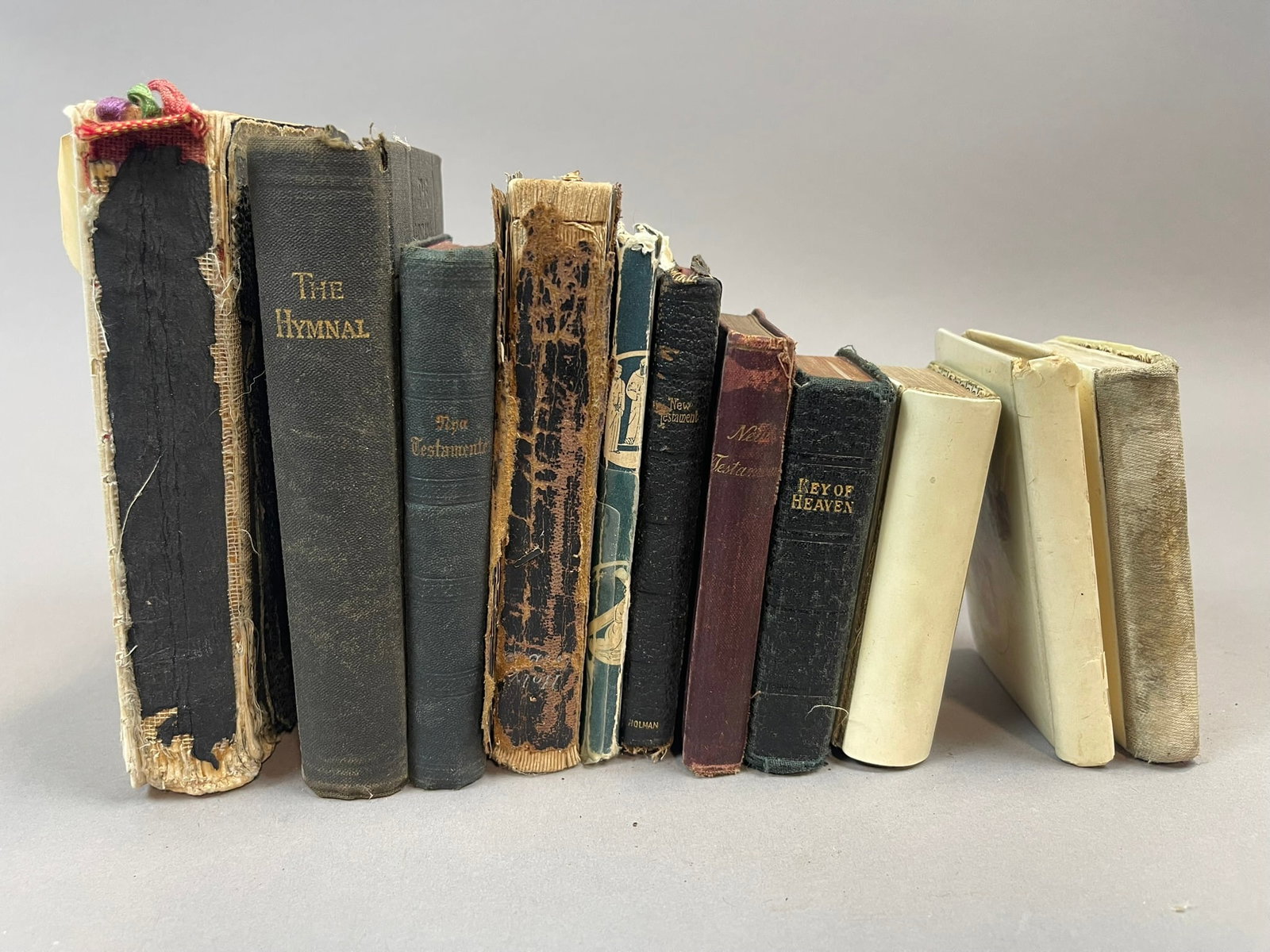 Antique Lot 11 Original Miniature Bibles & Scripture Books: See all photos