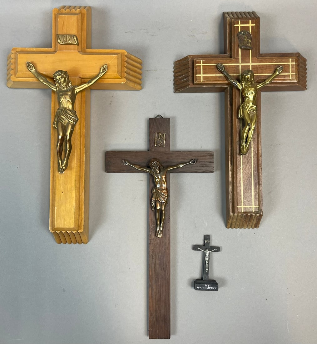 Lot 4 Antique Original Religious Crosses My Jesus Mercy: See all photos