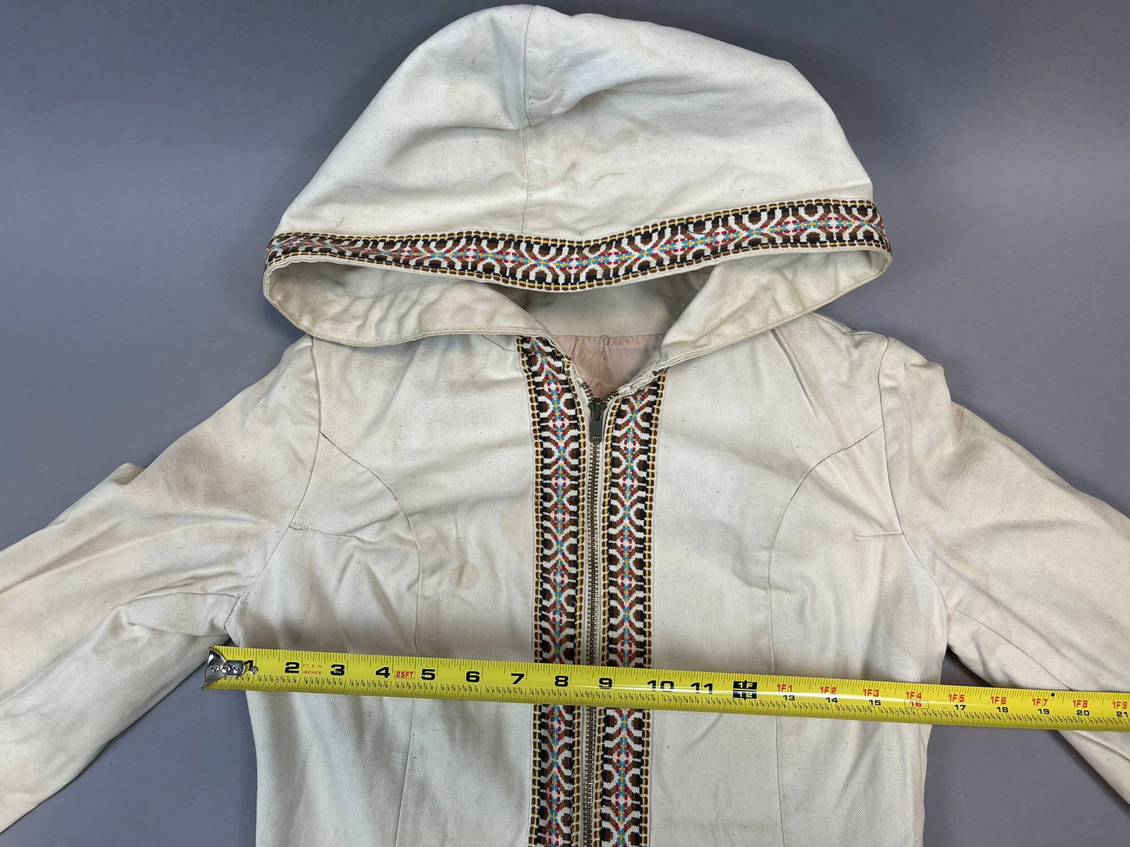 Original Embroidered Full Length Zipper Boho Chic Jacket - 9