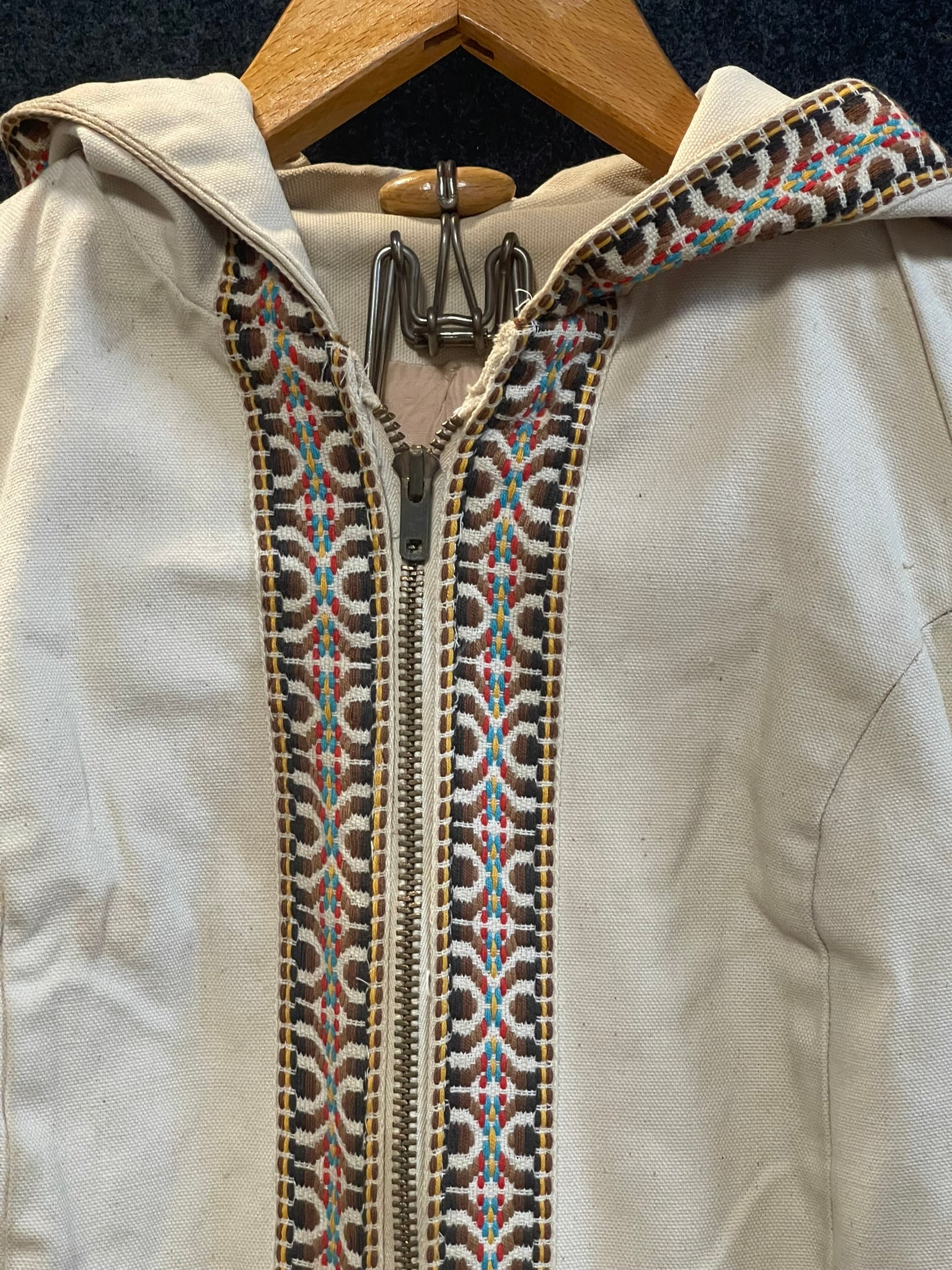 Original Embroidered Full Length Zipper Boho Chic Jacket - 2