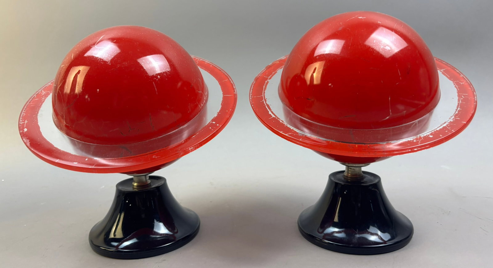 Antique Glass Pair 1930s Saturn World's Fair Globe Work: See all photos