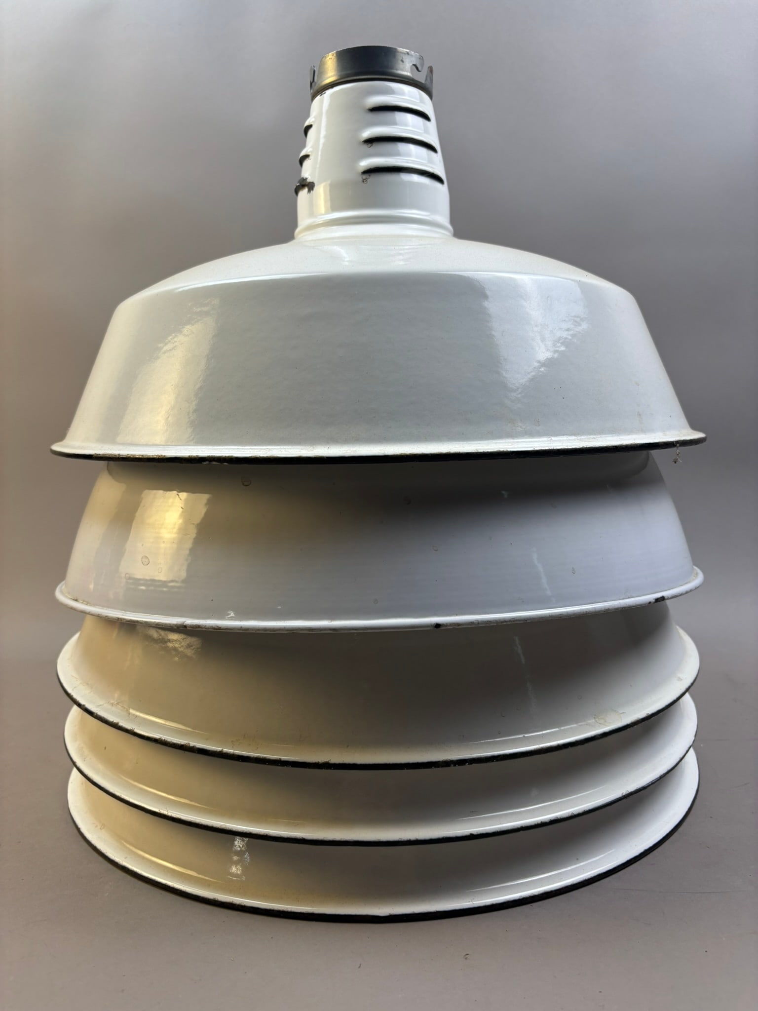 Lot 5 Original Ivanhoe 16" White Porcelain Lamp Shades: See all photos