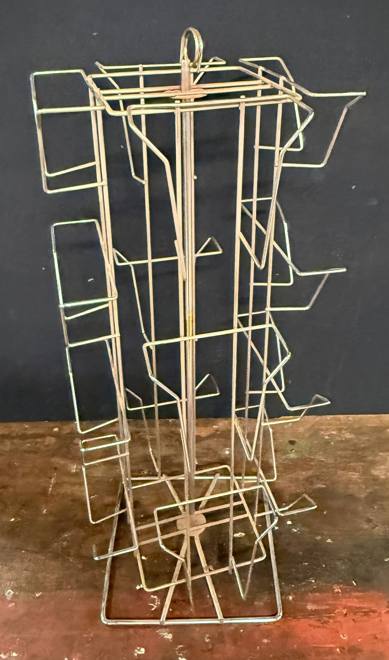 Original Postcard Rotating Metal Store Display: See all photos