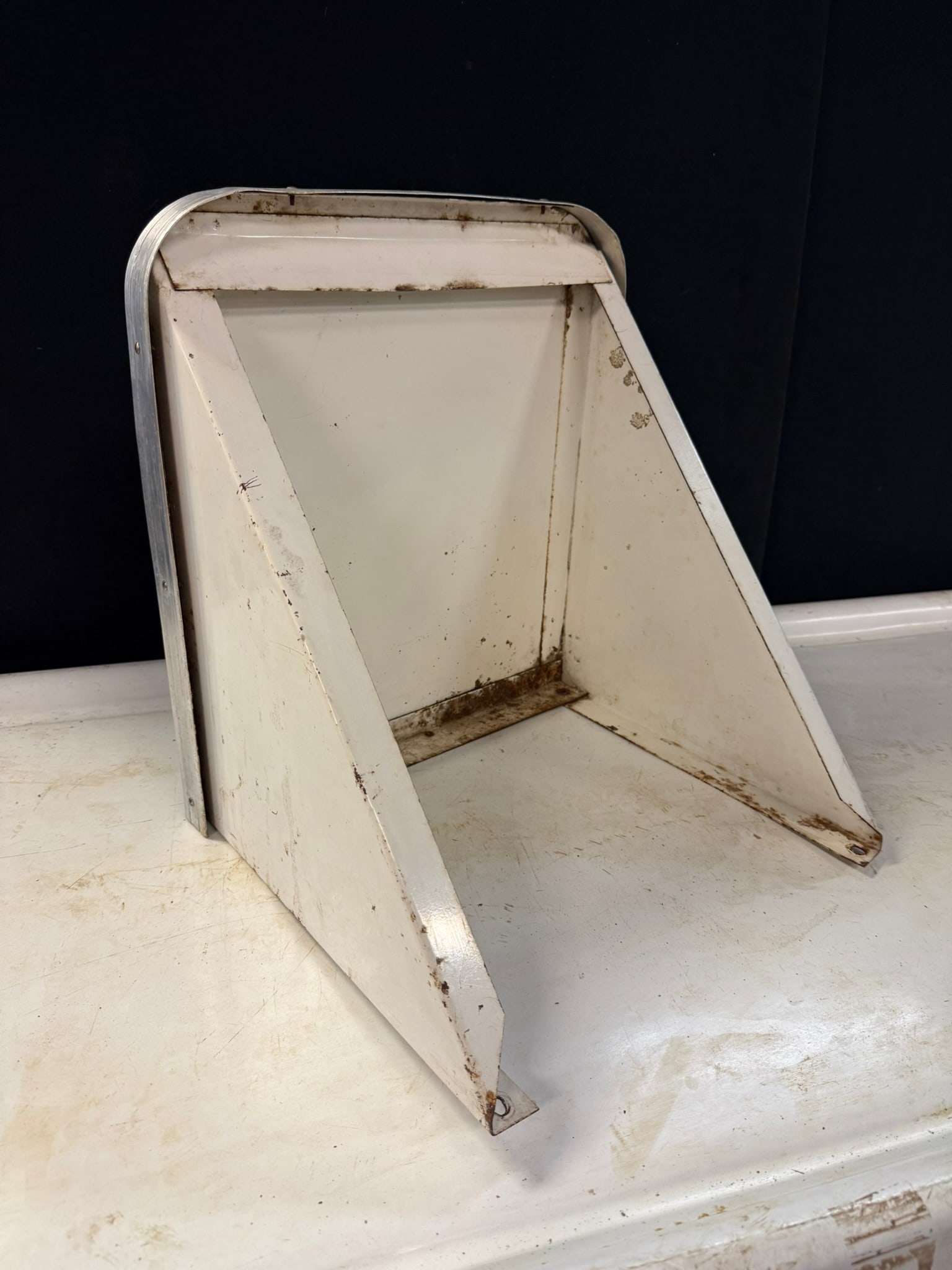 Antique Original 30s Porcelain Stainless Store Rack Display: See all photos
