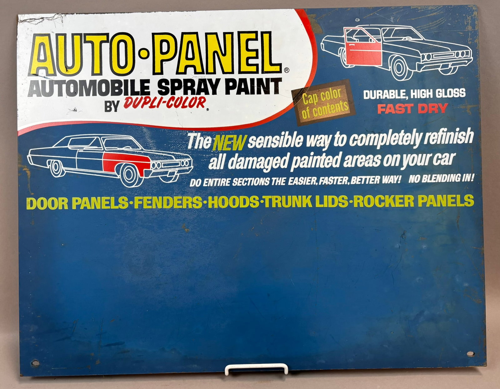 Auto Panel Fibre Board Original Spray Paint Advertising Sign: 22.5" x 17.75"