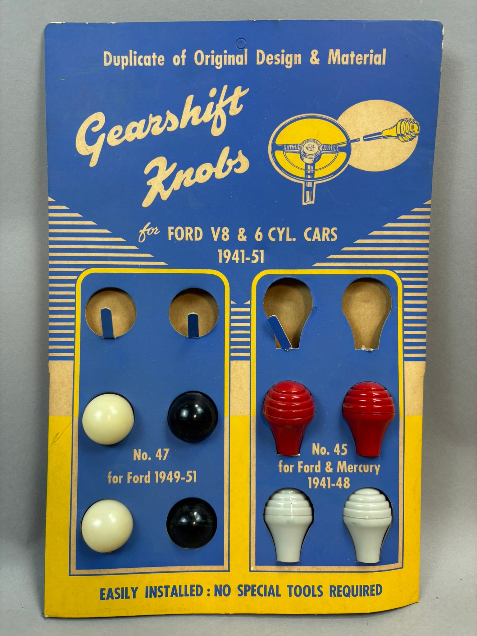 Pair Gearshift Knobs 41-51 Ford & 39-48 Chevy Store Displays - 7