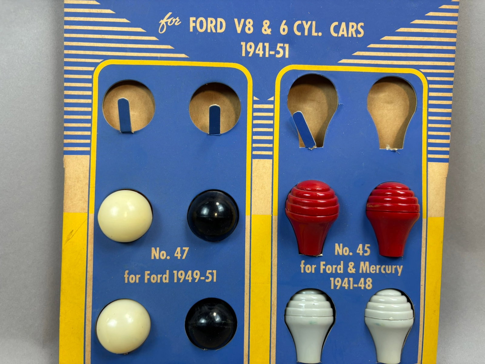 Pair Gearshift Knobs 41-51 Ford & 39-48 Chevy Store Displays - 9