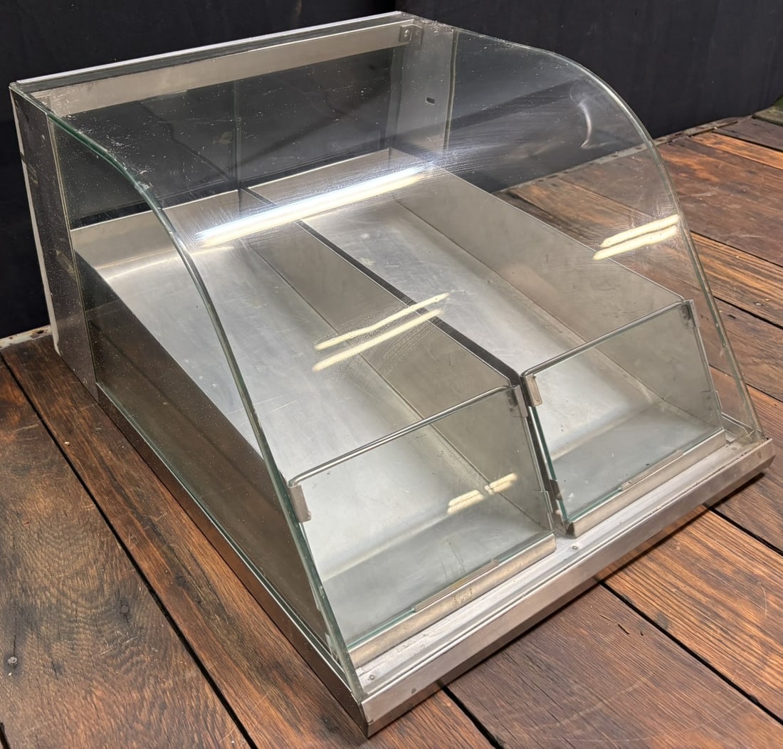 Vintage Stainless Steel Drawer Glass Candy Shop Display Case (1 of 8)