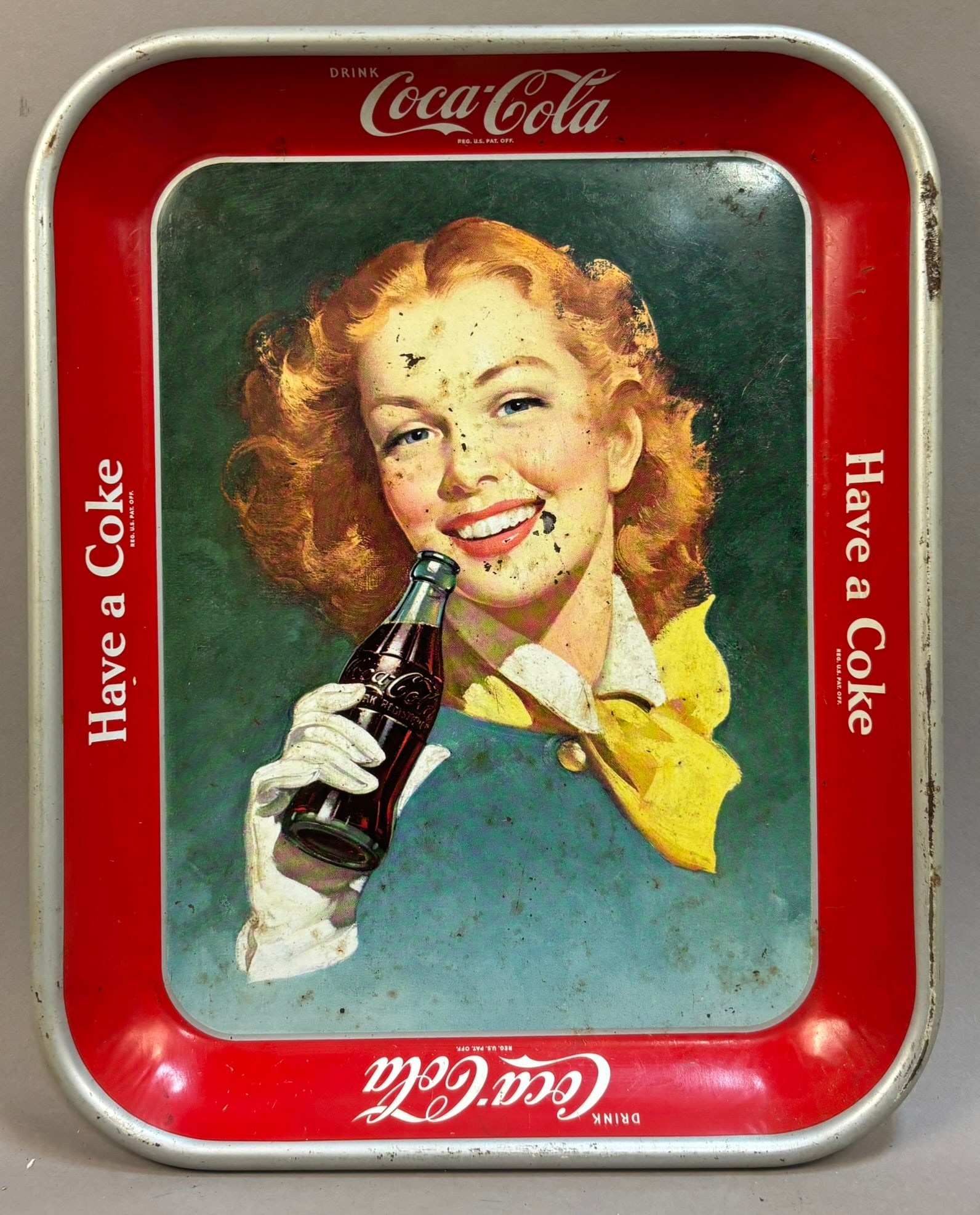 Coca Cola Have A Coke Original 1948 Soda Pop Servi: Measurements in photos PLEASE NOTE WE OFFER IN HOUSE SHIPPING & HAVE BIDDING AVAILABLE ON OUR OWN WEBSITE! If you win on LIVE AUCTIONEERS, please click "SELF ARRANGED SHIPPING" and keep on the lookout