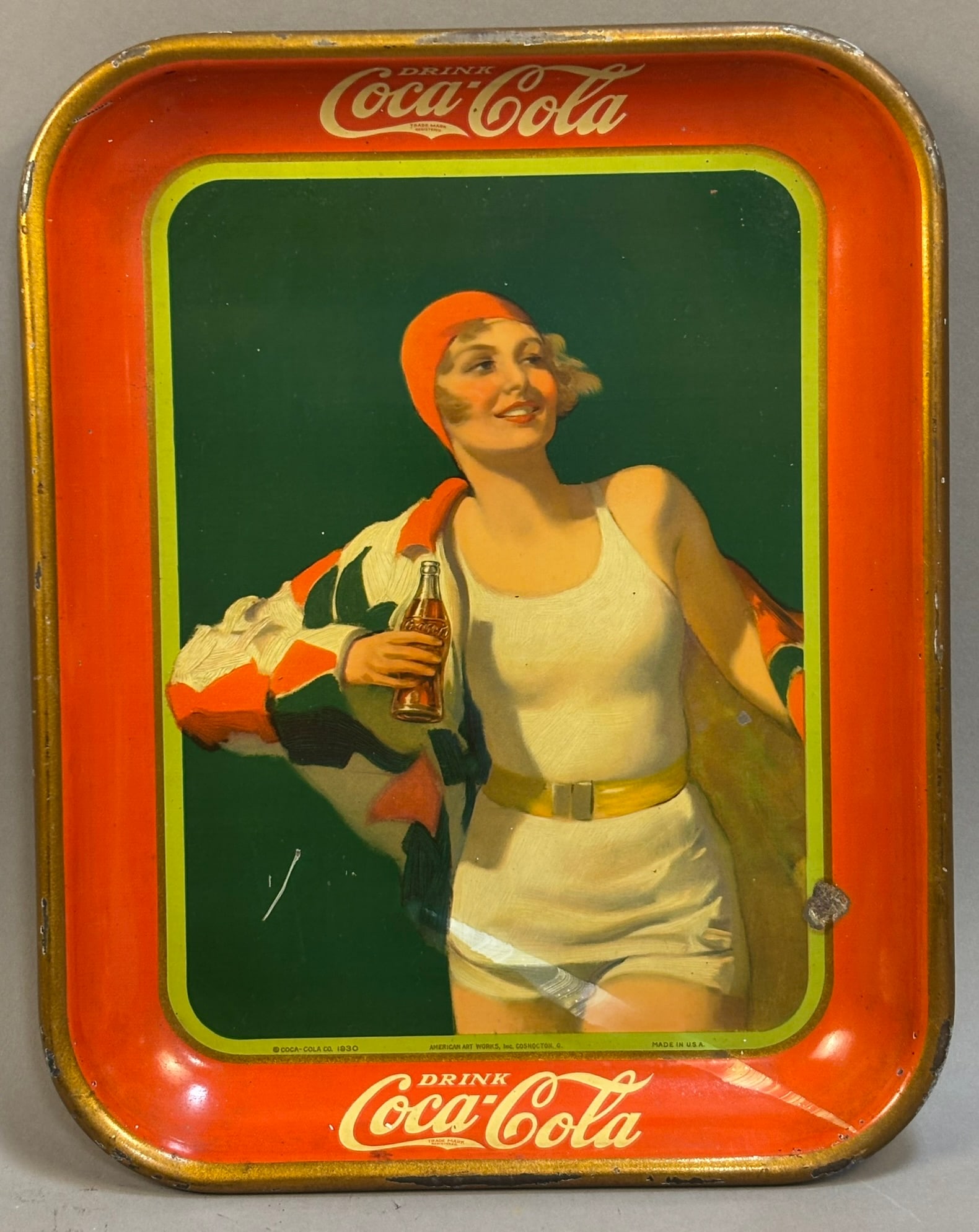 Drink Coca Cola 1930 Tin Litho Soda Serving Tray (1 of 10)