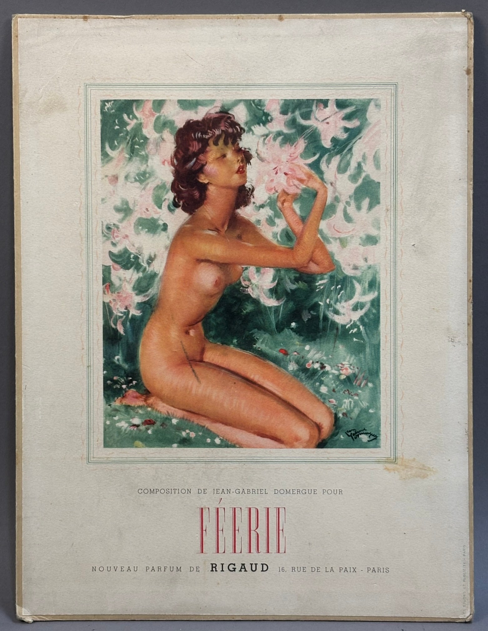 French Fairy Perfume by Rigaud Cardboard Sign (1 of 8)
