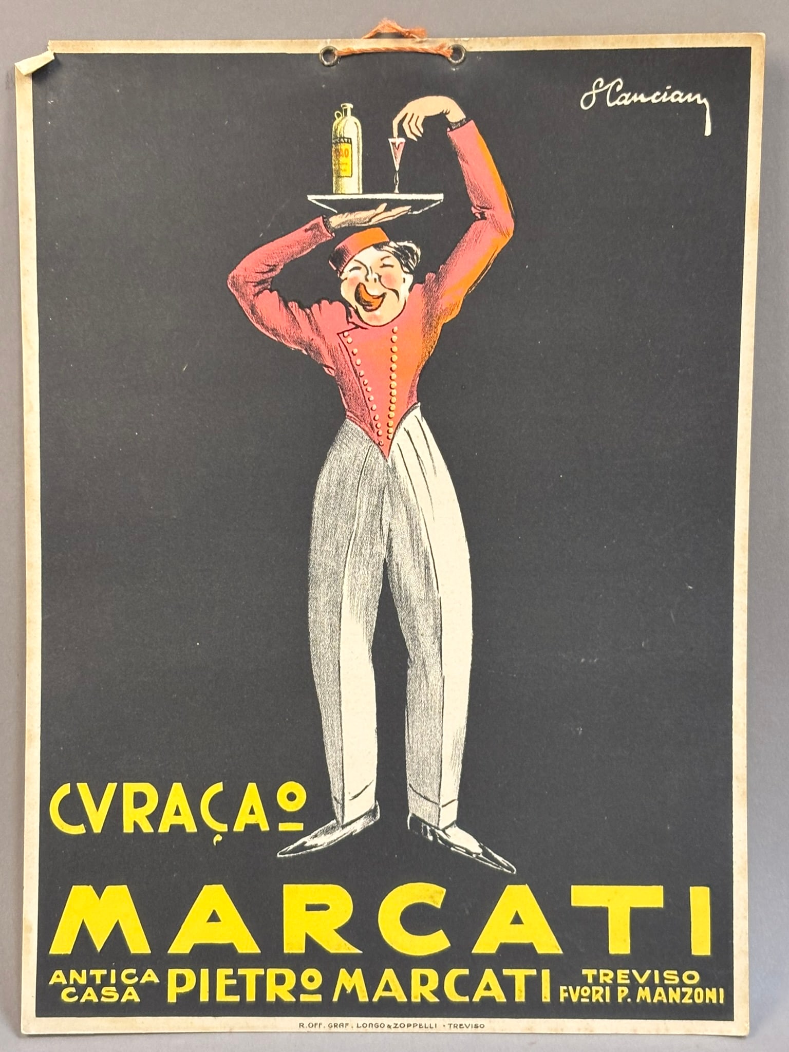 Italian Cvraca Marked Antique House Cardboard Sign: Measurements in photos PLEASE NOTE WE OFFER IN HOUSE SHIPPING & HAVE BIDDING AVAILABLE ON OUR OWN WEBSITE! If you win on LIVE AUCTIONEERS, please click "SELF ARRANGED SHIPPING" and keep on the lookout