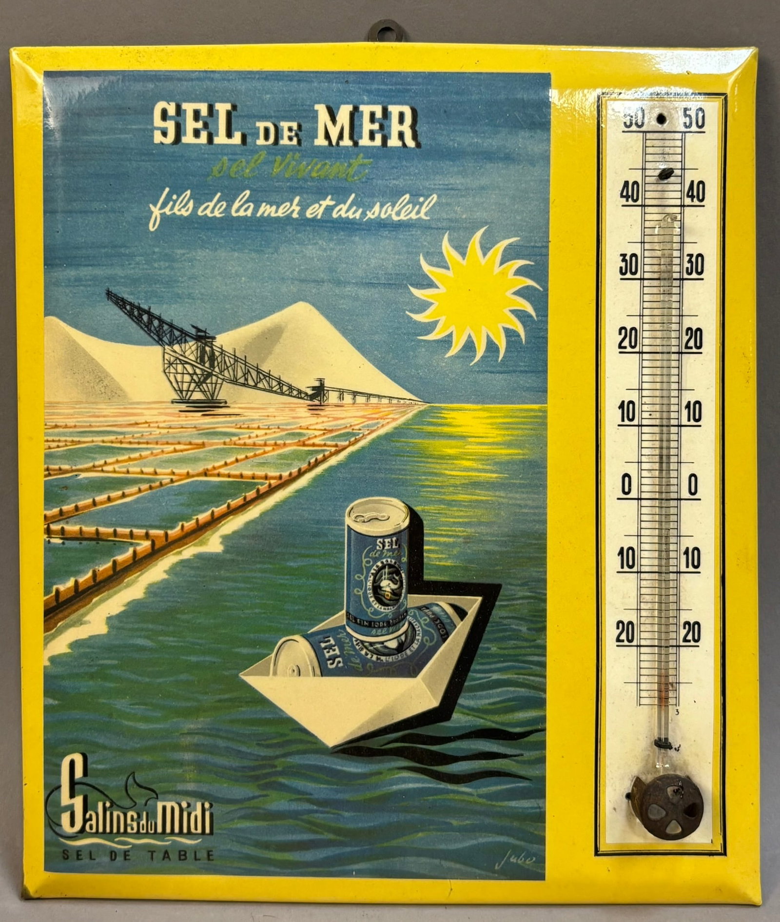 French Sea Salt Table Salt Thermometer Sign: Measurements in photos PLEASE NOTE WE OFFER IN HOUSE SHIPPING & HAVE BIDDING AVAILABLE ON OUR OWN WEBSITE! If you win on LIVE AUCTIONEERS, please click "SELF ARRANGED SHIPPING" and keep on the lookout