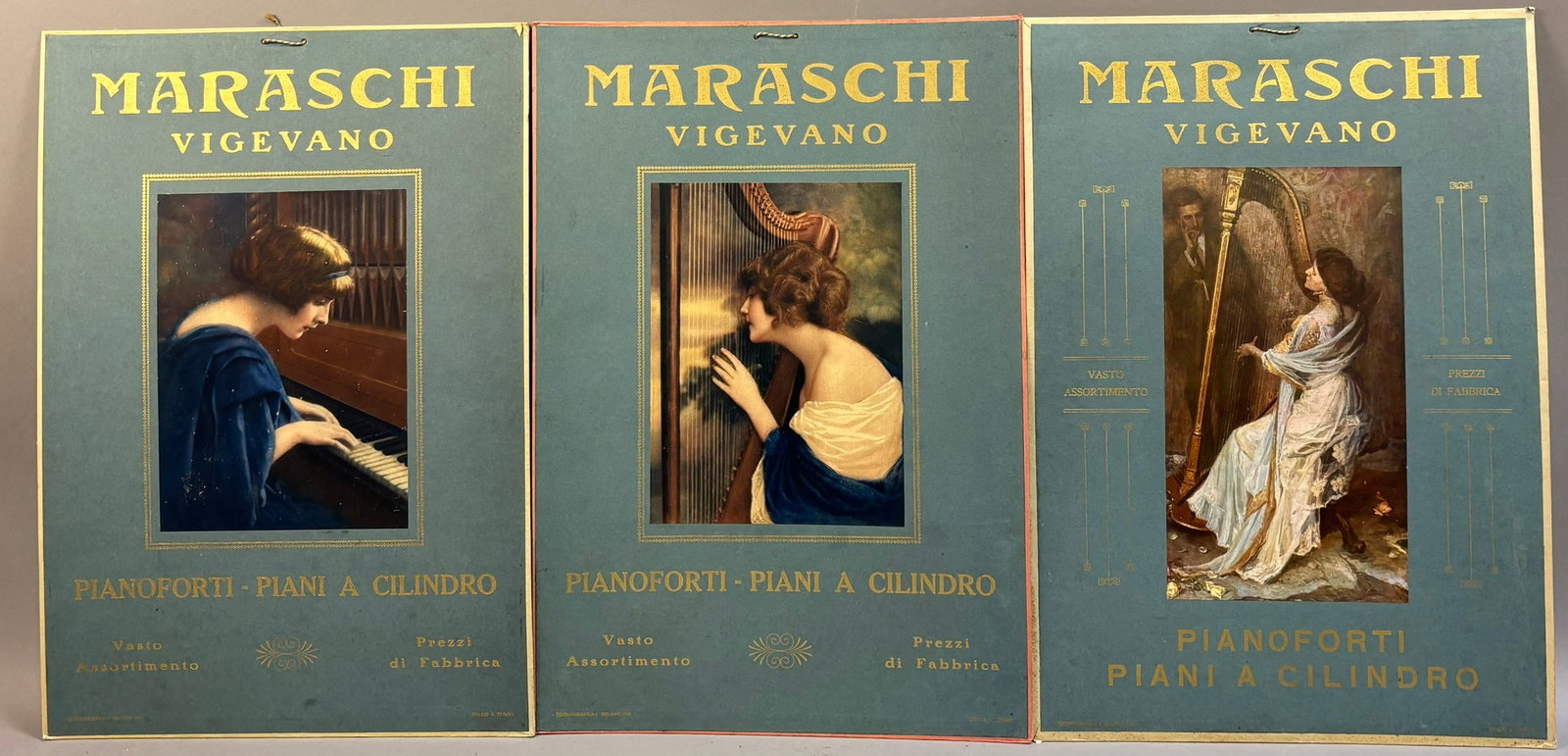 French Maraschi Vigevano Pianos Cardboard 50s Sign: Measurements in photos PLEASE NOTE WE OFFER IN HOUSE SHIPPING & HAVE BIDDING AVAILABLE ON OUR OWN WEBSITE! If you win on LIVE AUCTIONEERS, please click "SELF ARRANGED SHIPPING" and keep on the lookout