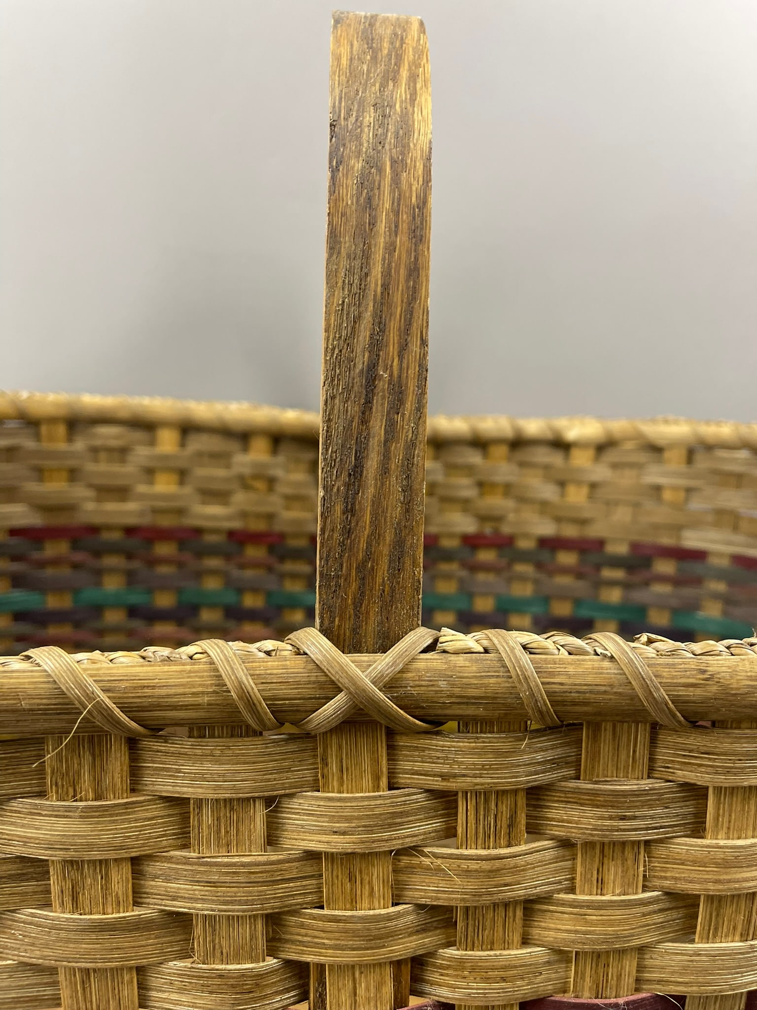 Large Woven Basket with Handle - 2