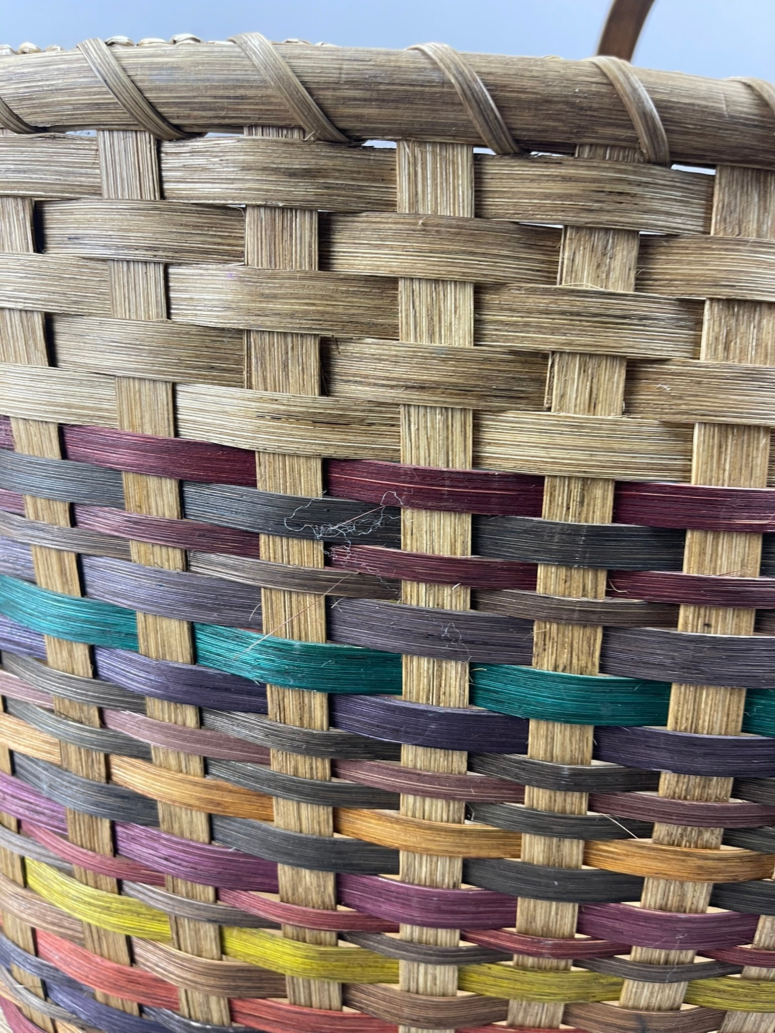 Large Woven Basket with Handle - 3