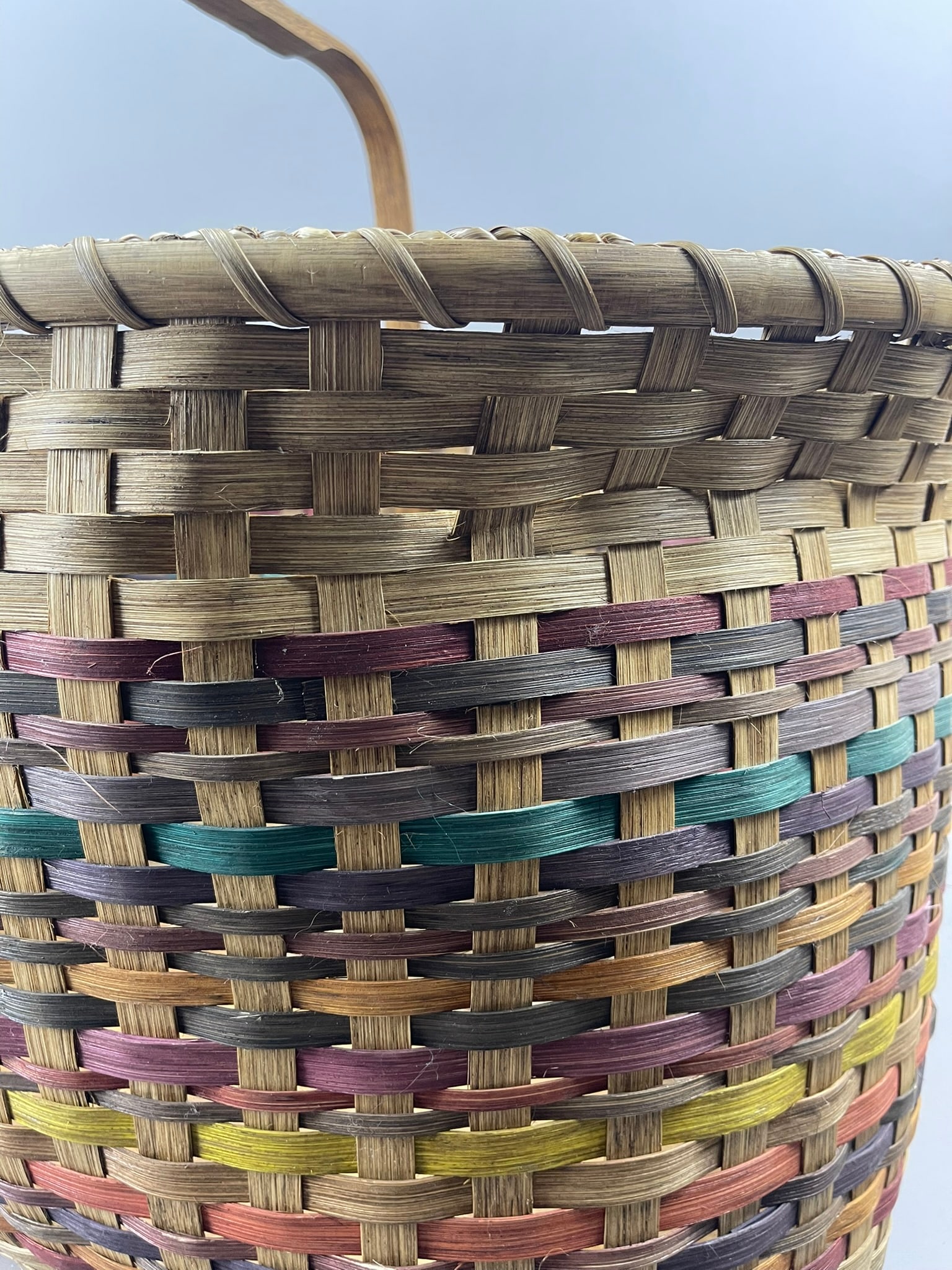 Large Woven Basket with Handle - 4
