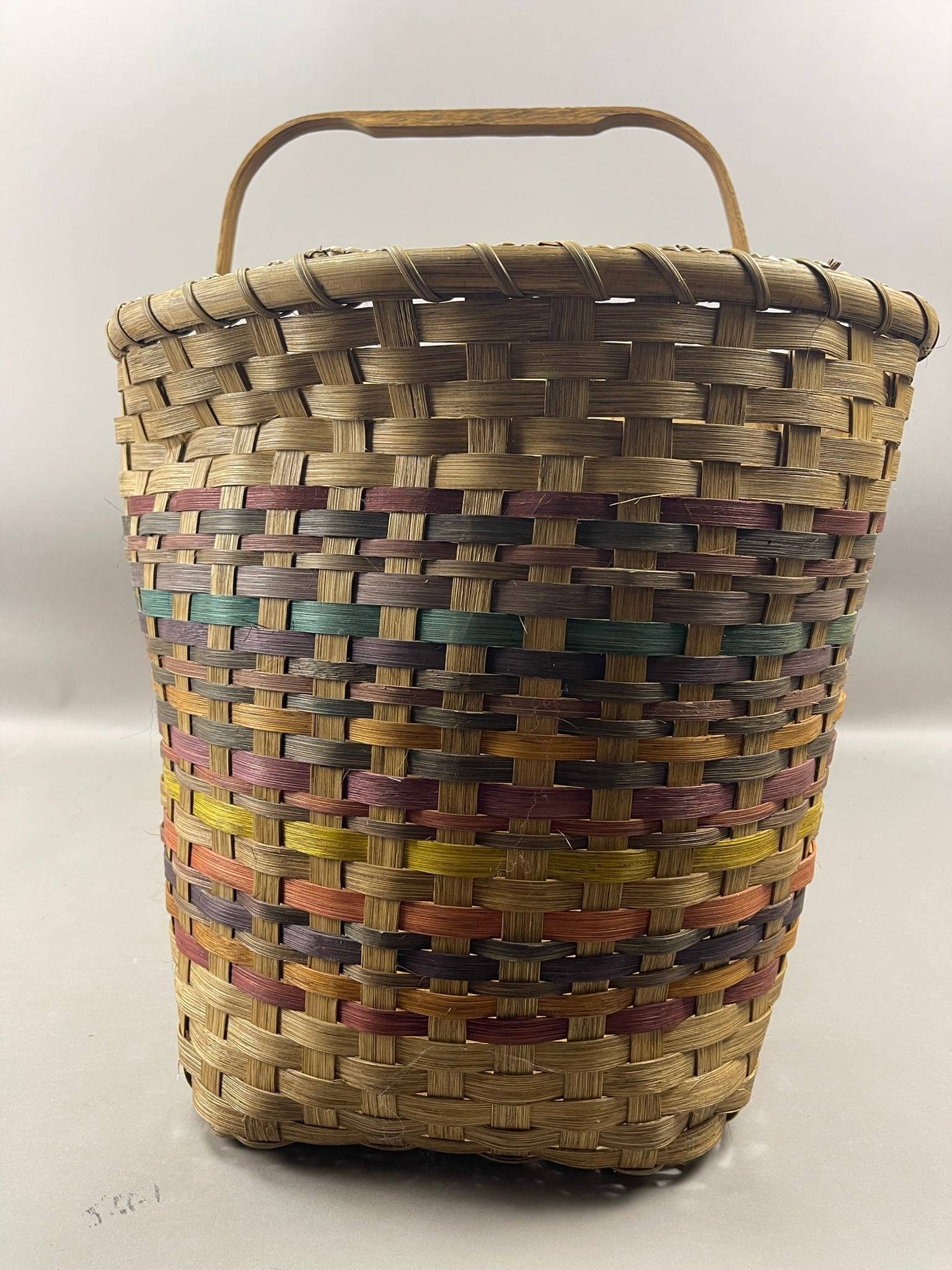Large Woven Basket with Handle - 5