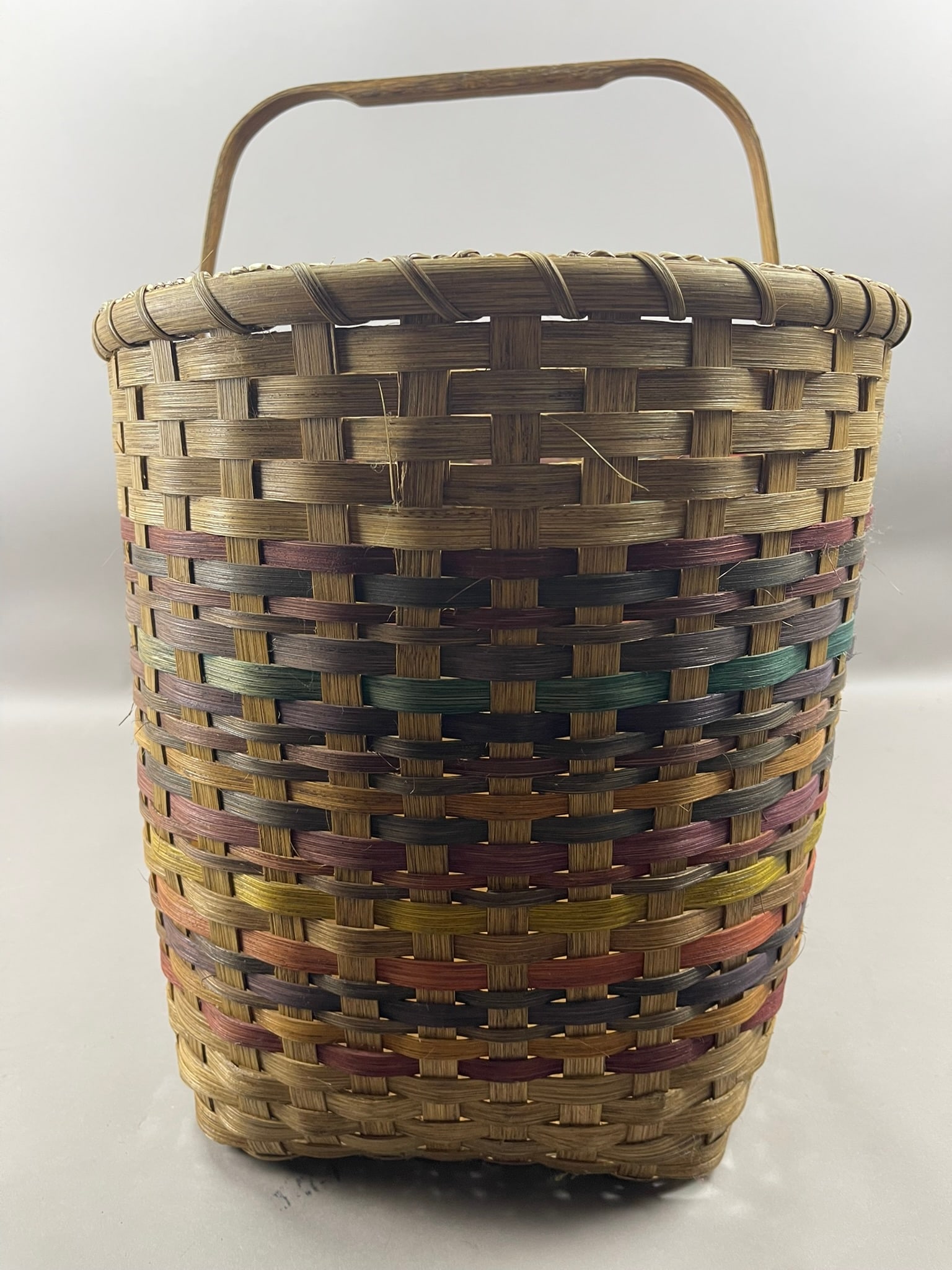 Large Woven Basket with Handle - 8