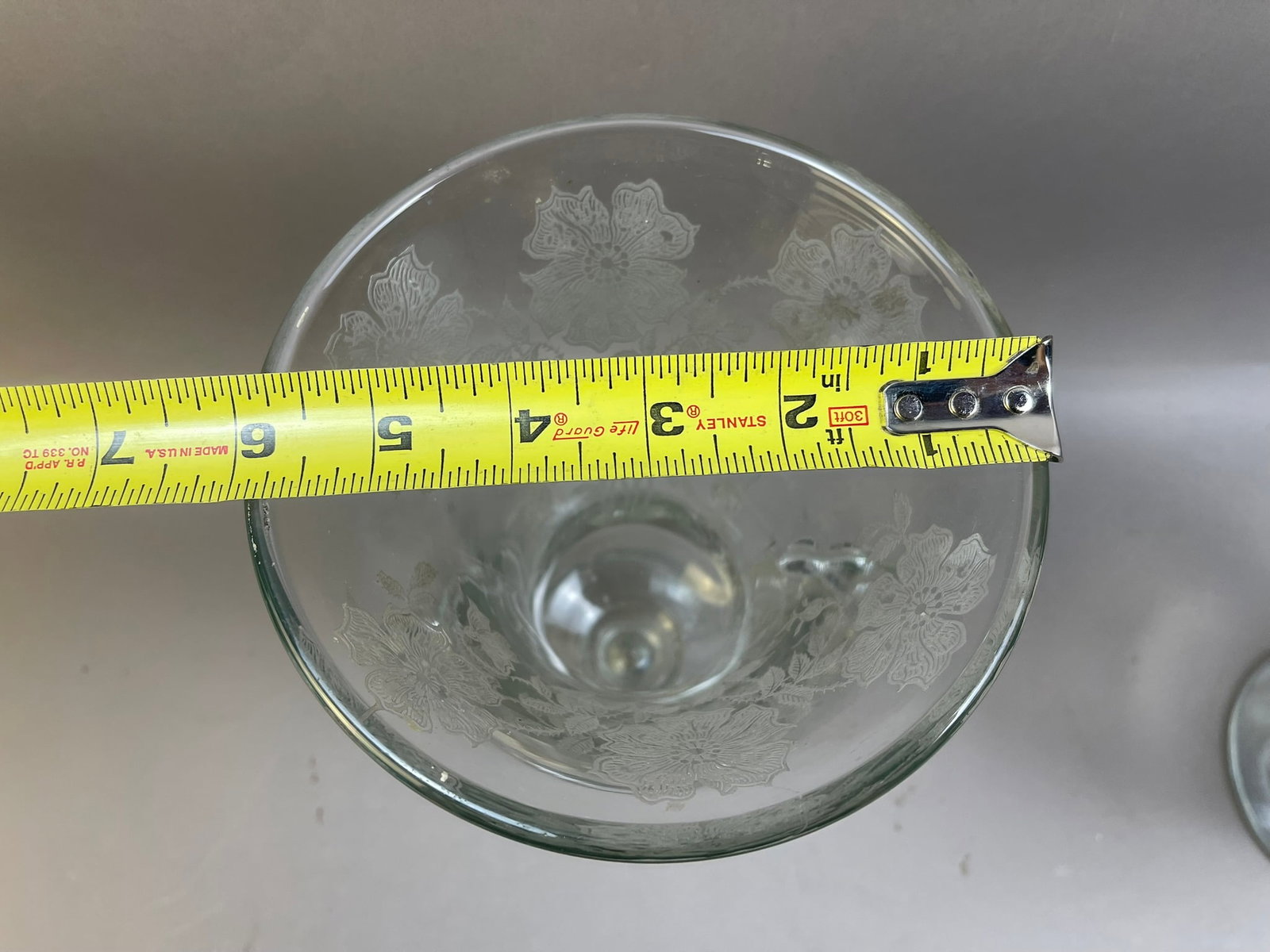 Pair Etched Glass Vases - 7