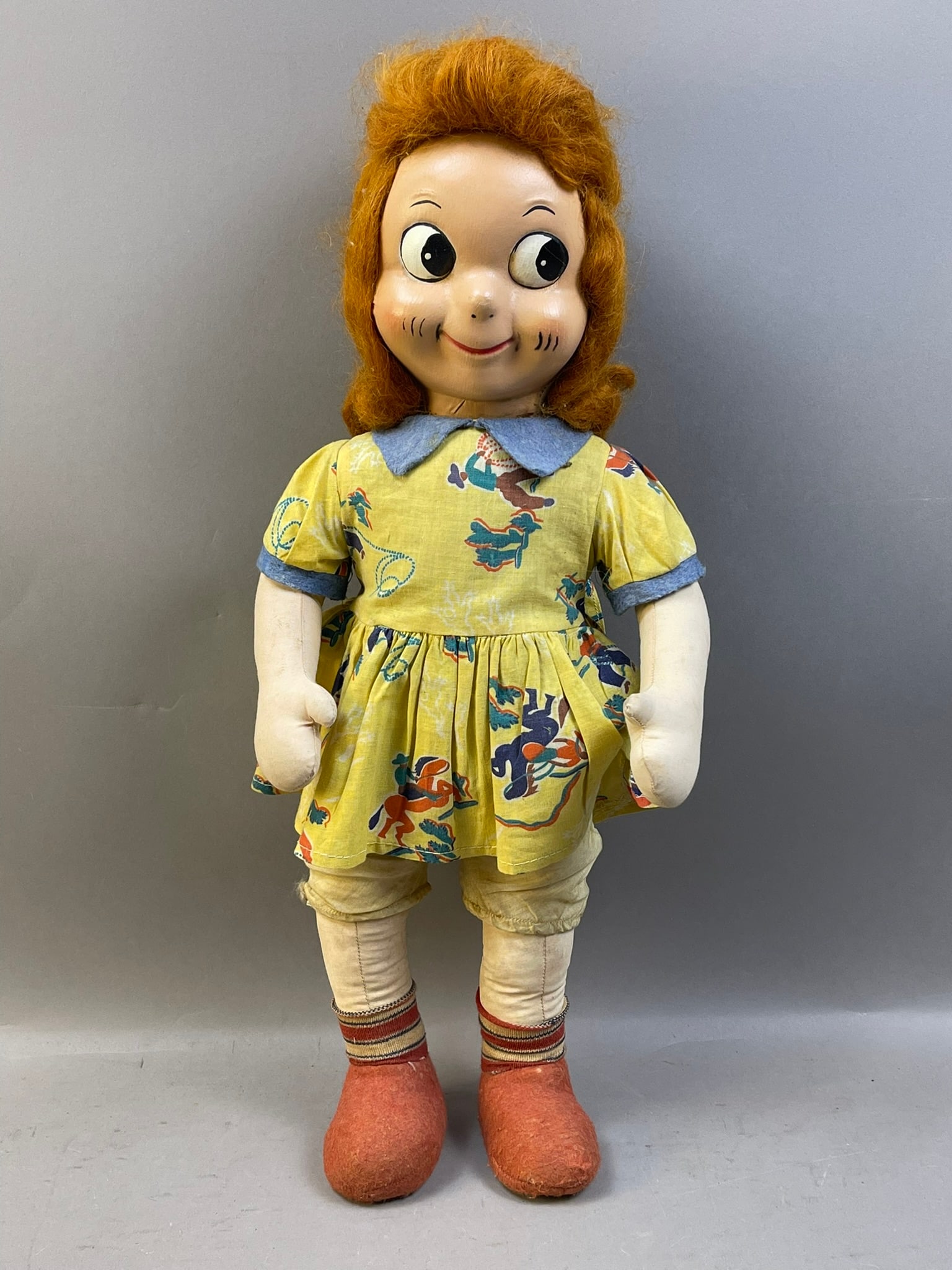 Vintage Rubber Faced Cloth Rag Doll (1 of 11)