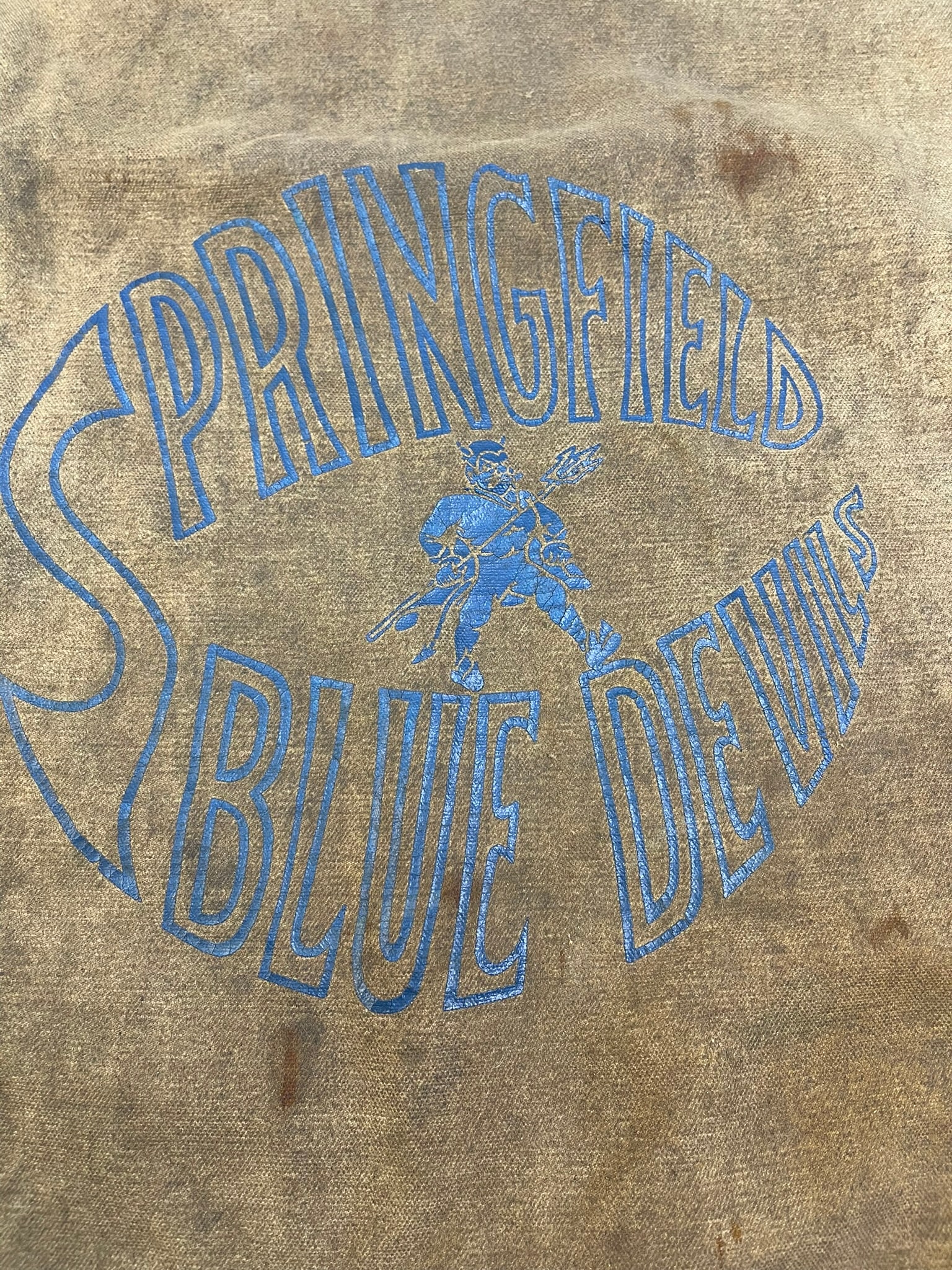 Vintage Springfield Blue Devils Bag Sack - 2