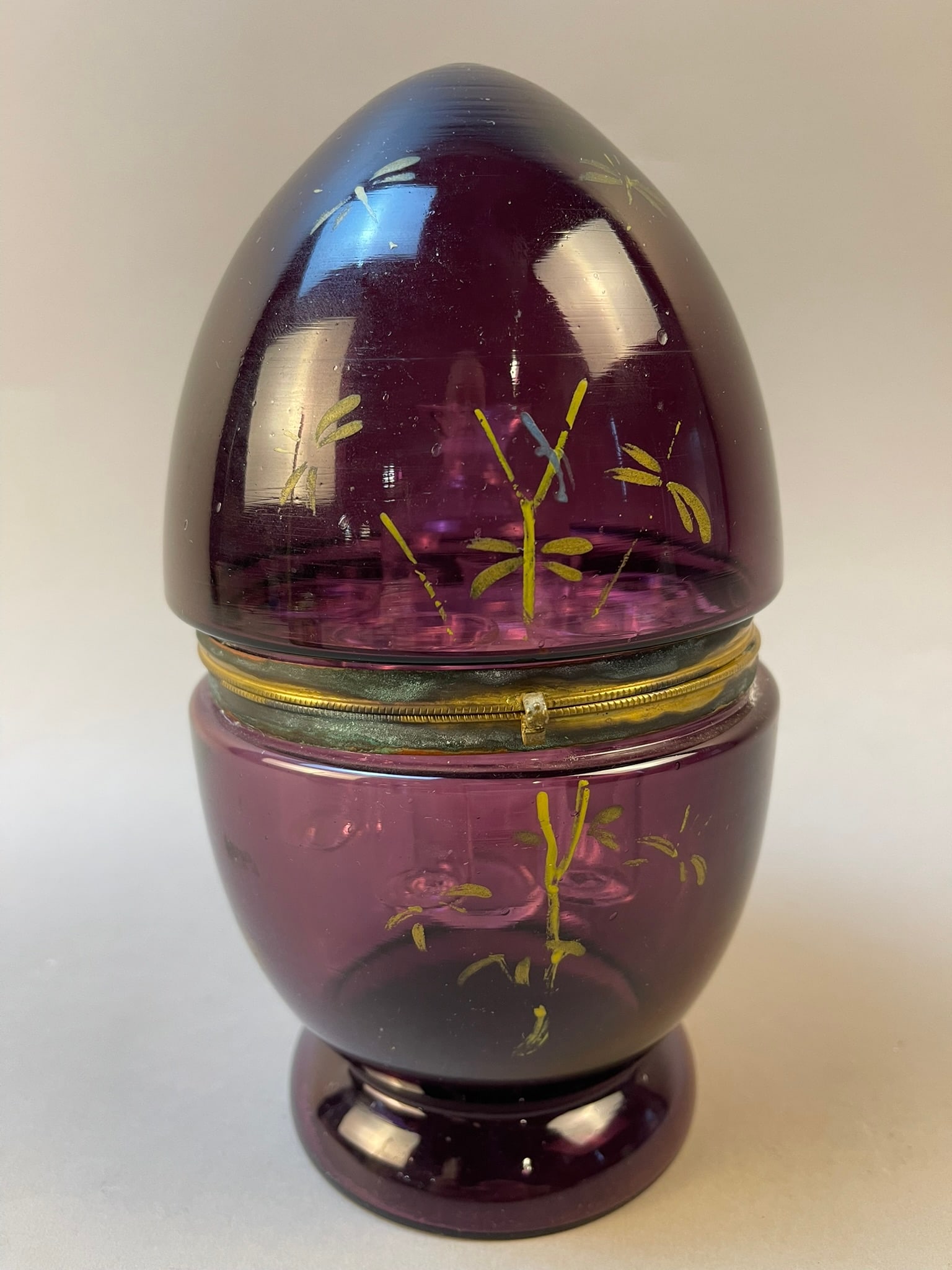 Antique Cordial Liquor Egg Shaped Decanter Czech: Measurements in photos PLEASE NOTE WE OFFER IN HOUSE SHIPPING & HAVE BIDDING AVAILABLE ON OUR OWN WEBSITE! If you win on LIVE AUCTIONEERS, please click "SELF ARRANGED SHIPPING" and keep on the lookout