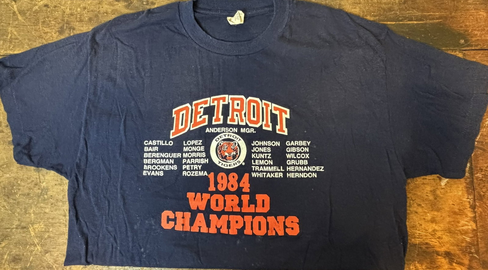 1984 Detroit Tigers World Champions XL T-Shirt (1 of 7)