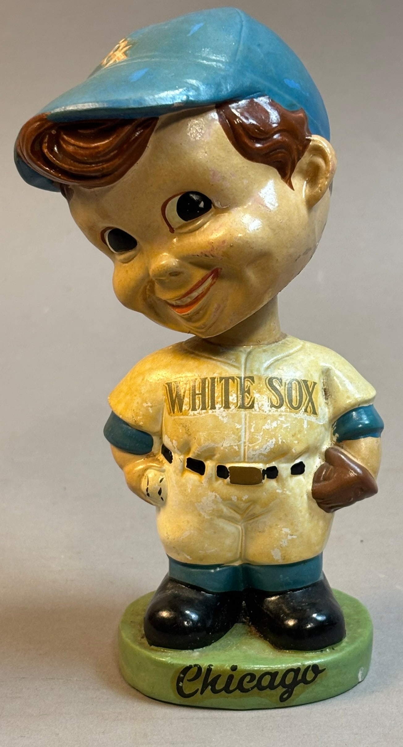 1962 Chicago White Sox Baseball Bobblhead Nodder: Japan Pat #220138 SS Corp C 1962 Made In Japan
