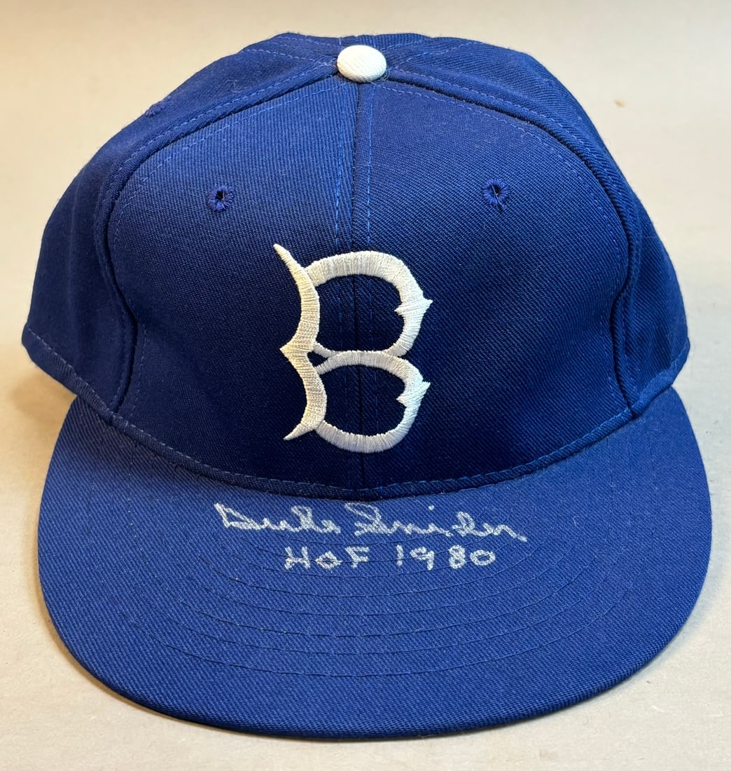 Duke Snider HOF 1980 Signed 7 1/8 Baseball Hat: Great original signed hat. All signatures obtained in personal by collector. Check out lots 25-34 for HOF & Star signed hats.