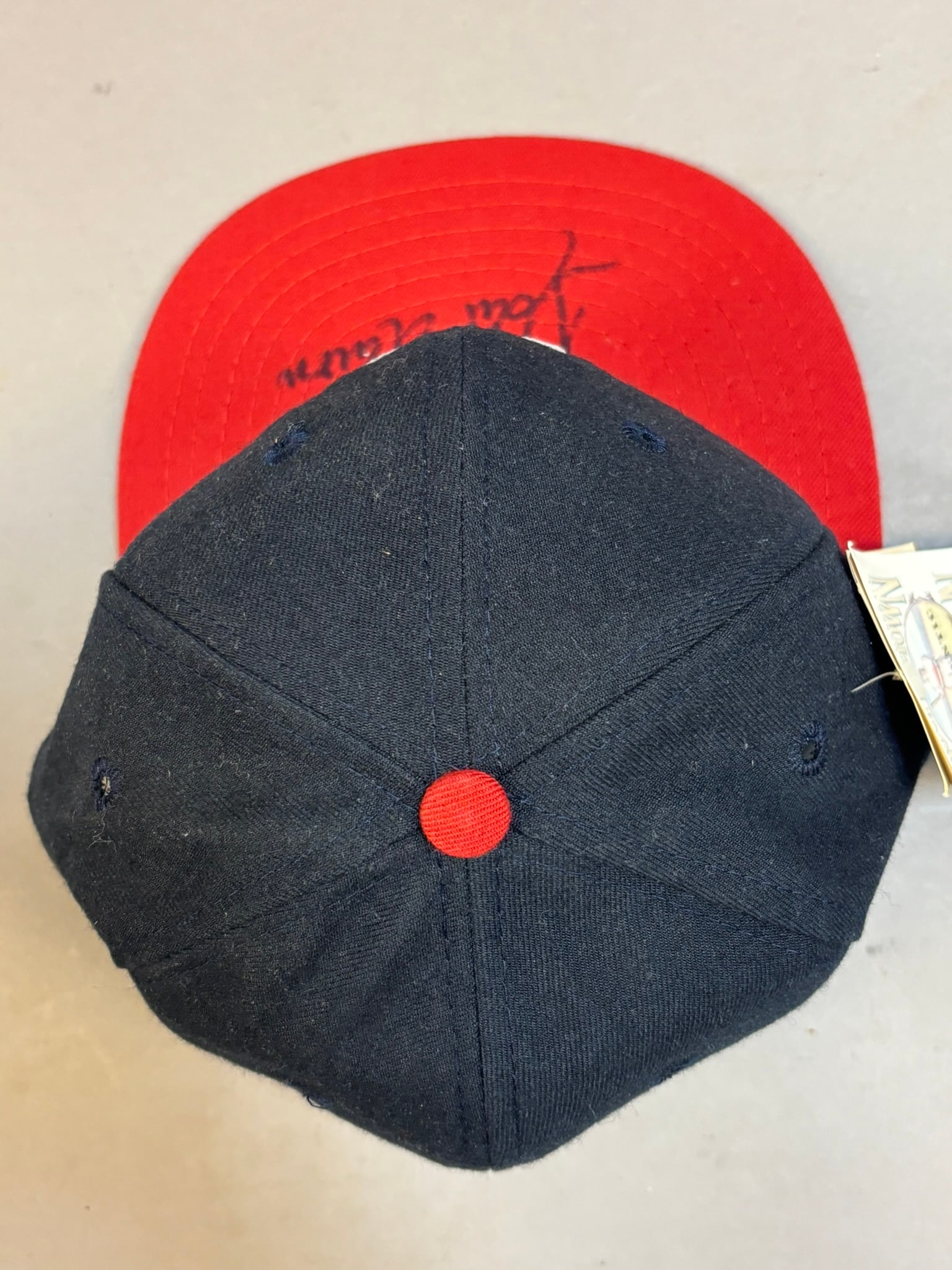 Hank Aaron Milwaukee Braves Signed Baseball Hat - 5