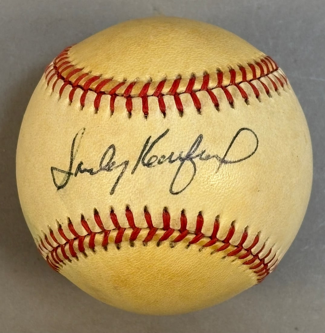 Sandy Koufax Single Signed Rawlings Brown Baseball (1 of 11)