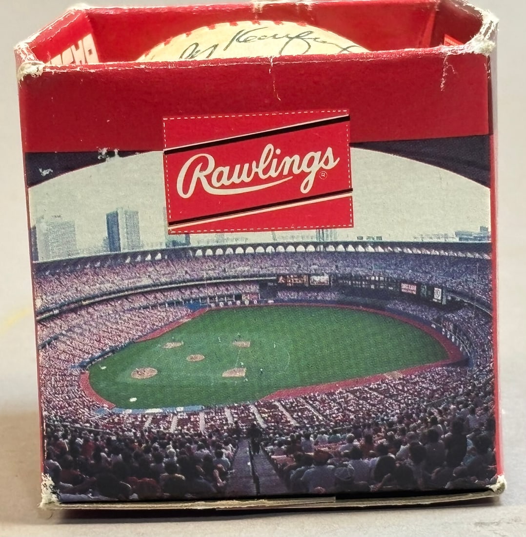 Sandy Koufax Single Signed Rawlings Brown Baseball - 6