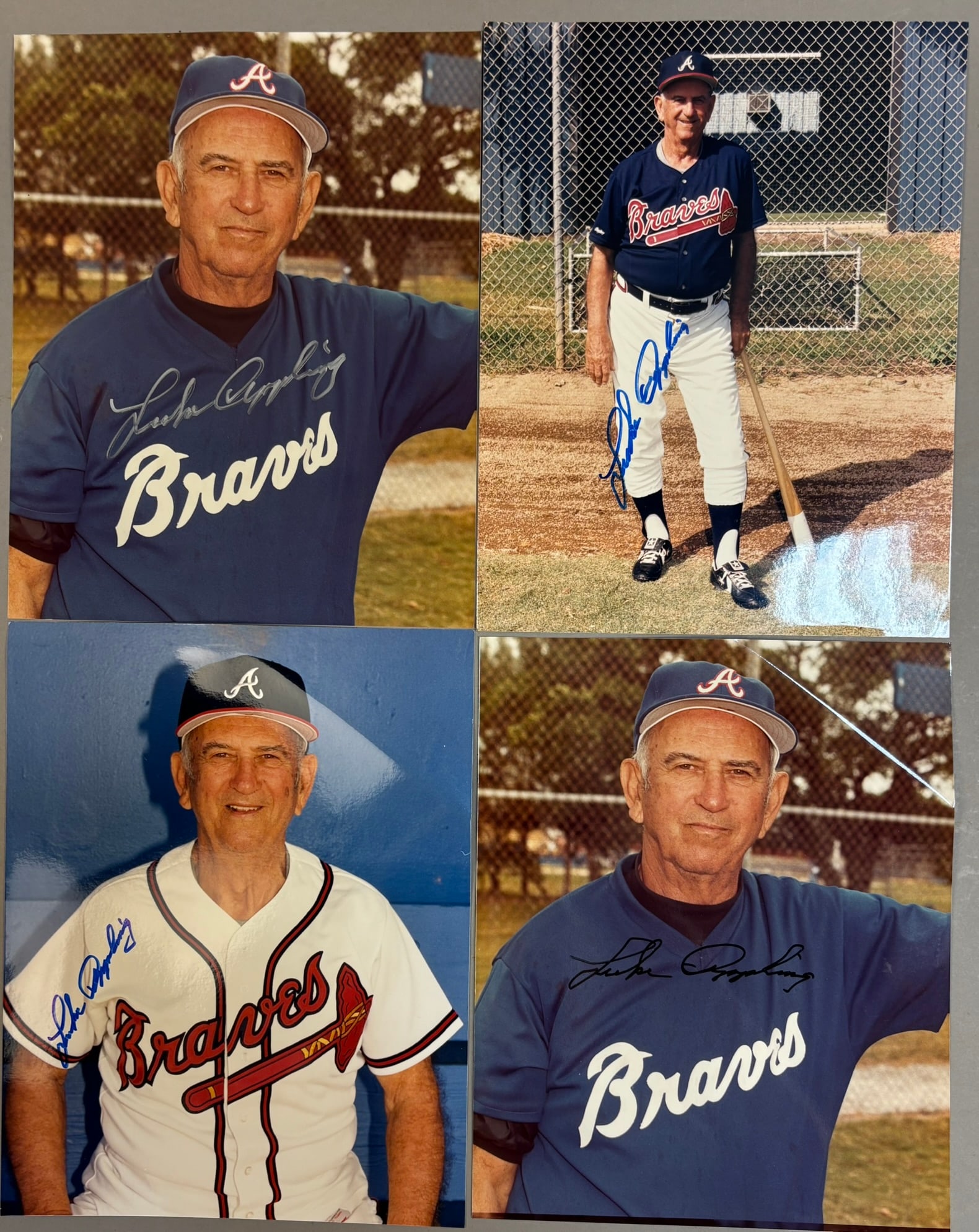 4 Atlanta Braves Signed Luke Appling 8x10 Photos (1 of 8)