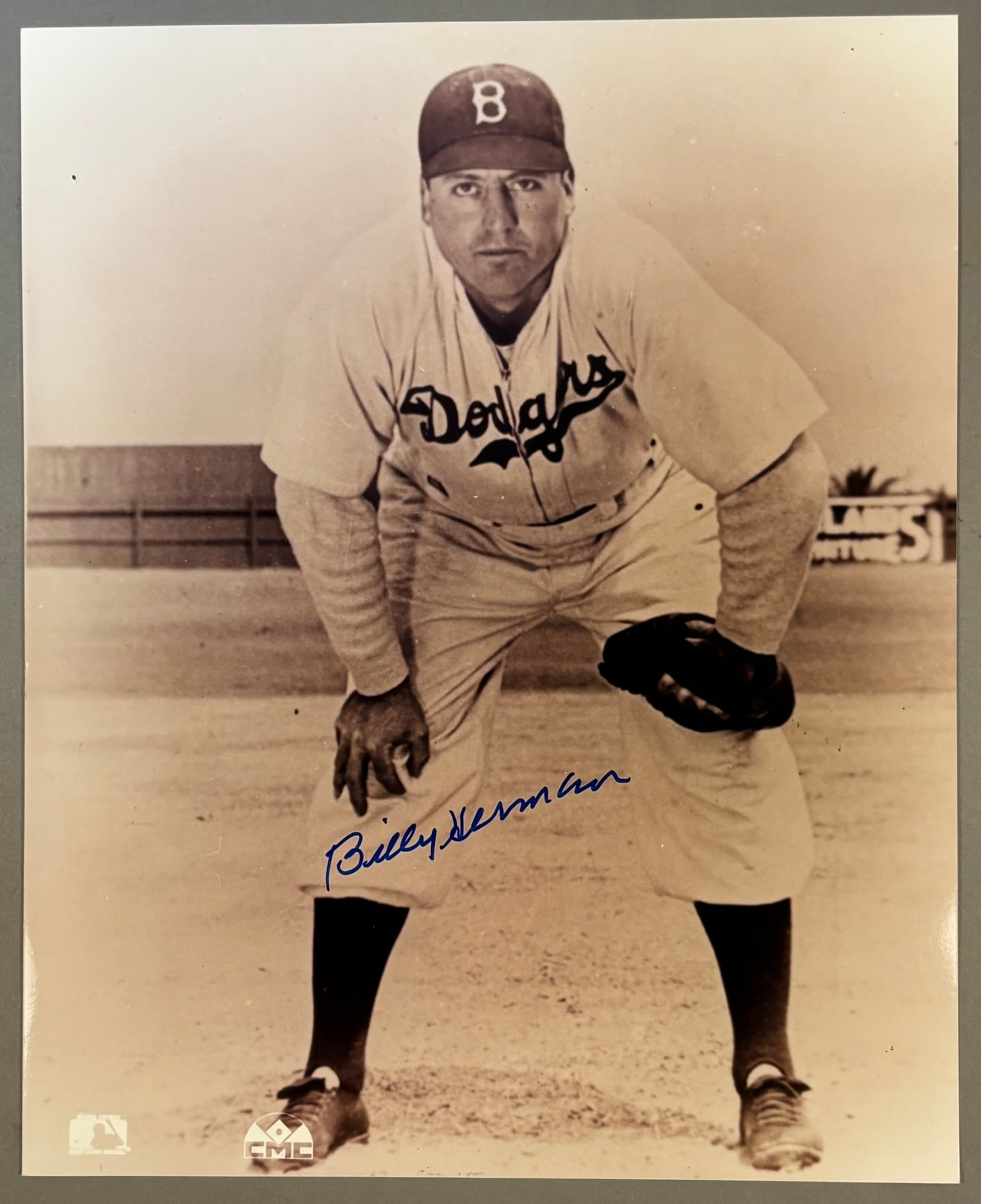 Brooklyn Dodgers Billy Herman Signed 8x10 Photo: Great original signed 8x10.