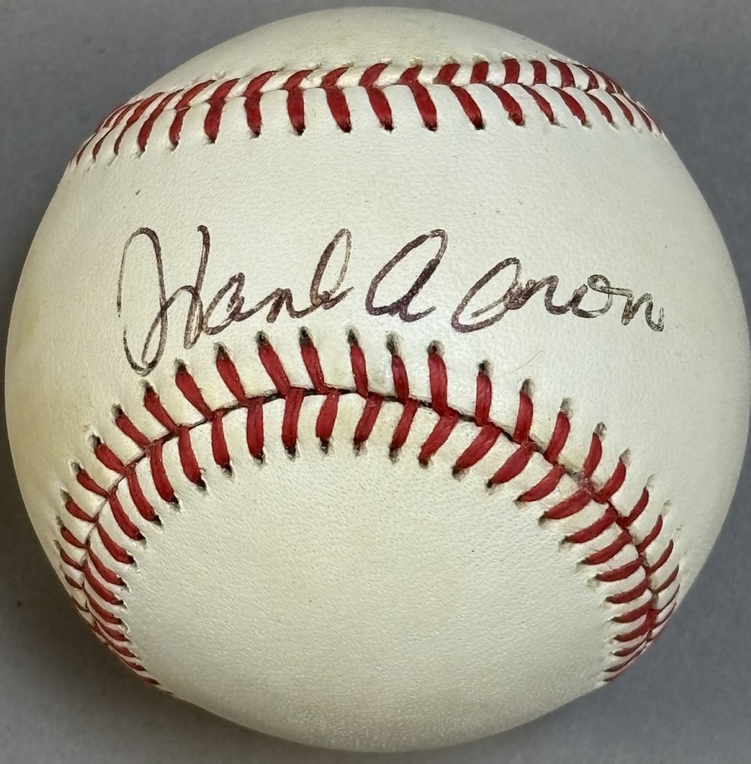 Hank Aaron Single Signed Rawlings ONL Baseball HOF (1 of 14)