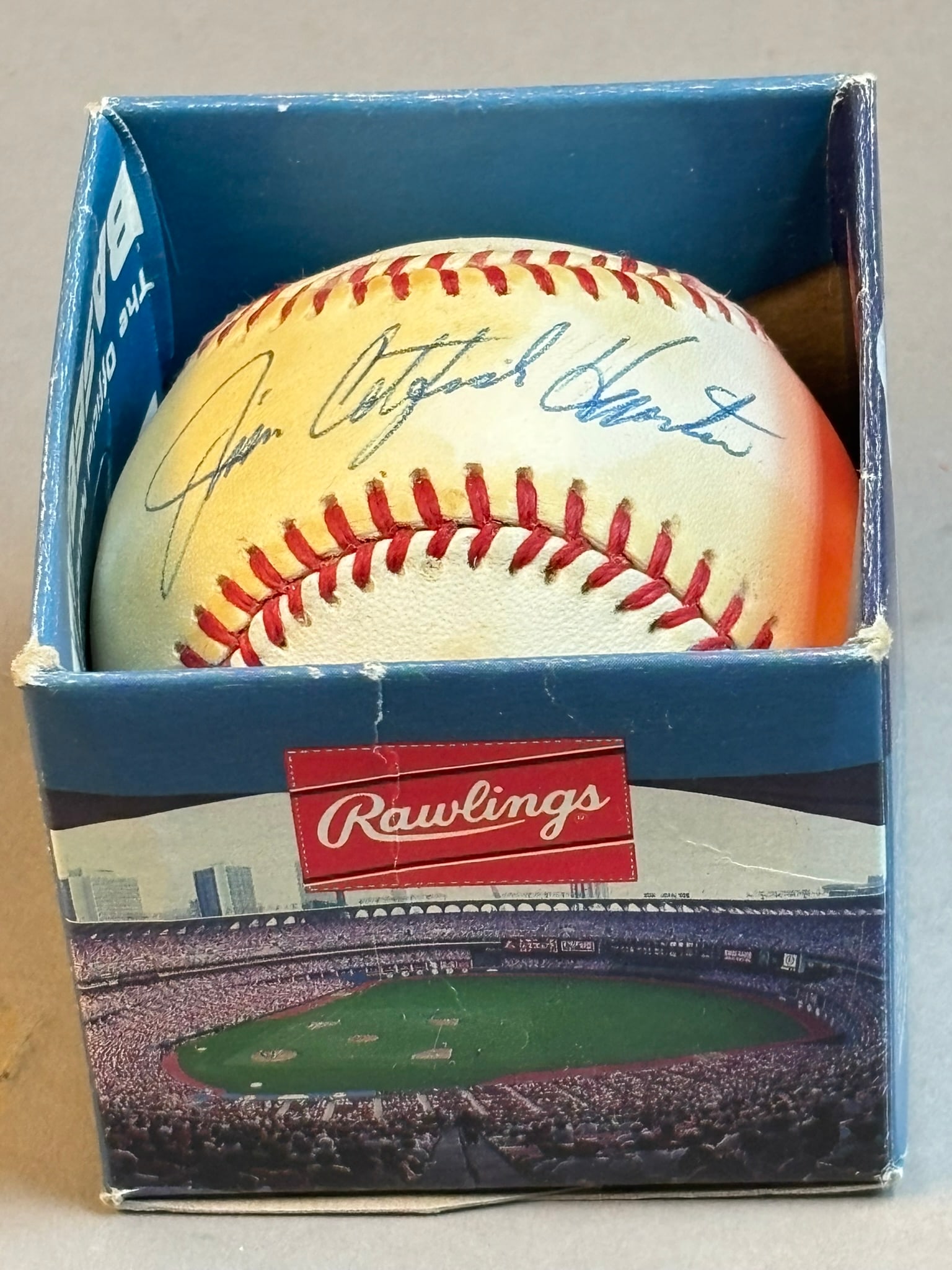 Jim Catfish Hunter Single Signed Rawlings Baseball - 2