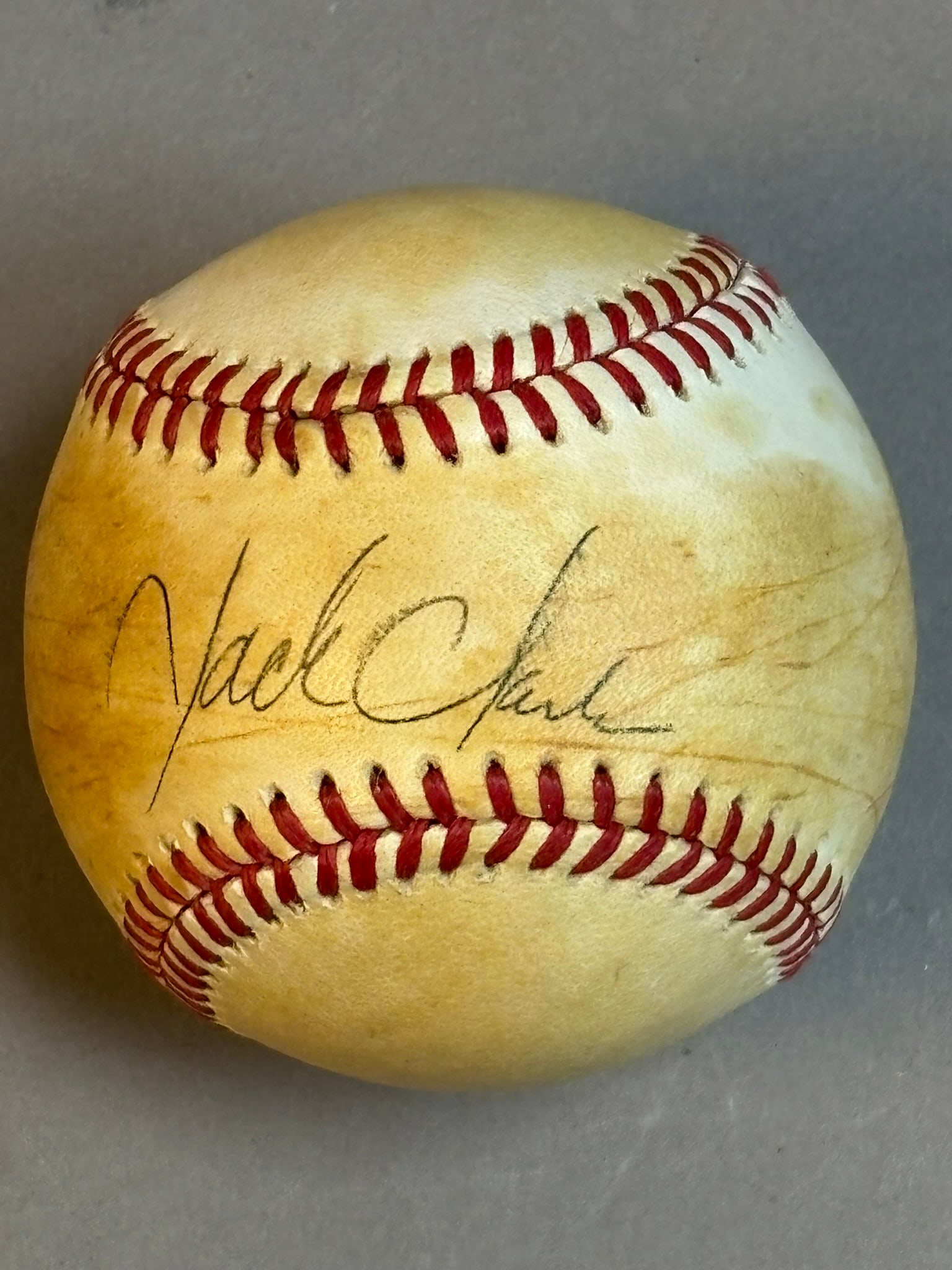 Jack Clark Single Signed Rawlings OAL Baseball - 7