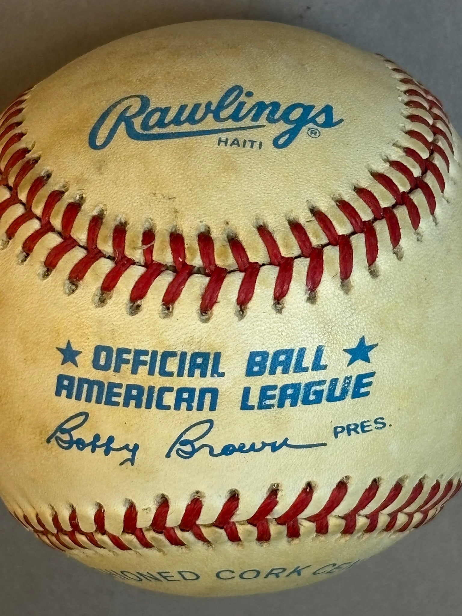 Eugene Gene Bernard Single Signed Brown Baseball - 4