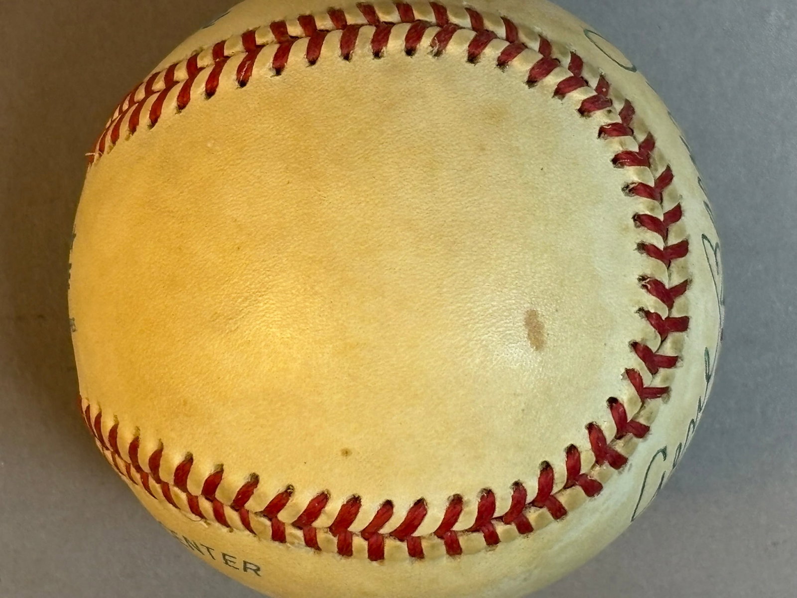 Eugene Gene Bernard Single Signed Brown Baseball - 6