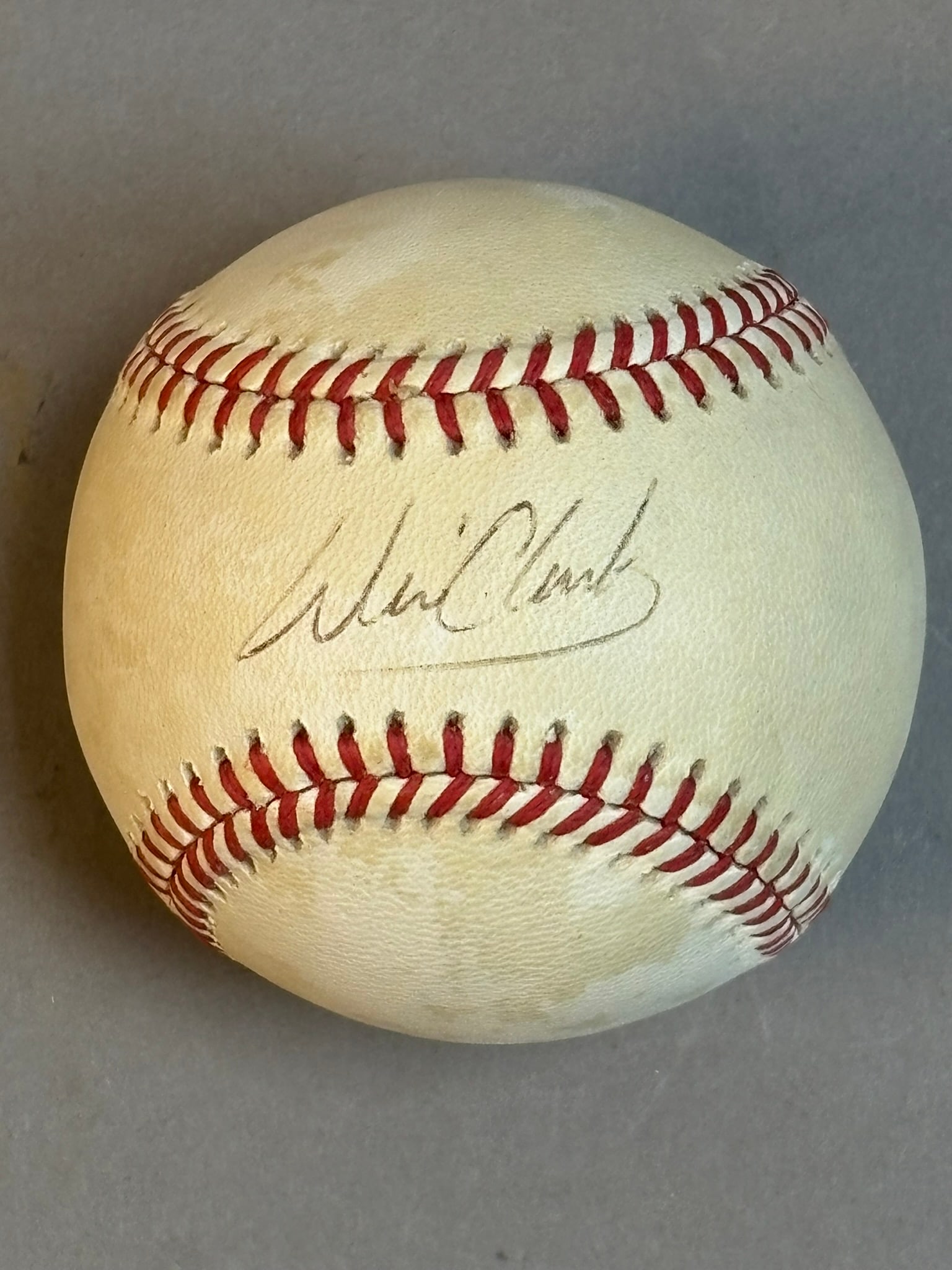 Will Clark Single Signed Rawlings ONL Baseball - 3