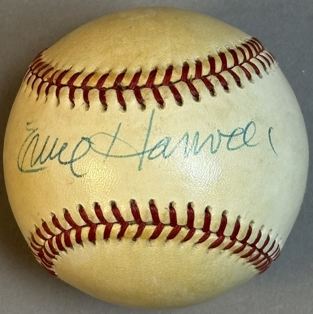 Ernie Harwell Paul Carey Signed Rawlings OAL Ball: Great original Ernie Harwell single signed baseball.