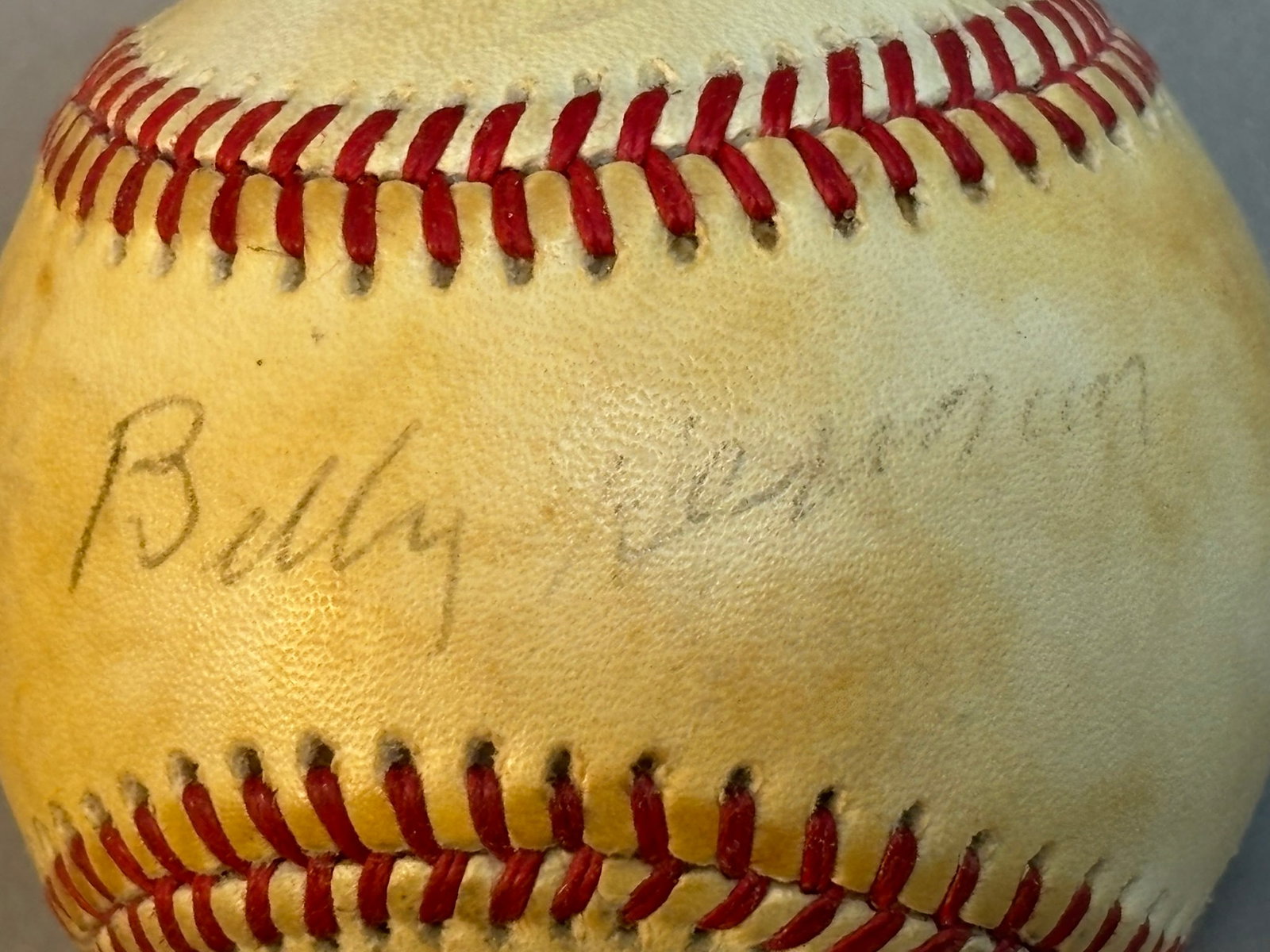 Billy Herman Single Sigend Rawlings ONL Baseball: Obvious toning. Great original signature overall.