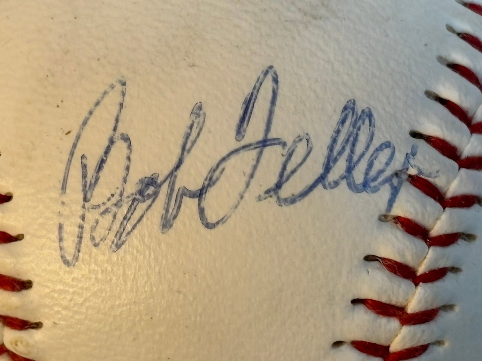 Bob Feller World Tour Ambassadors Baseball Signed: Great original ball with 3 signatures.
