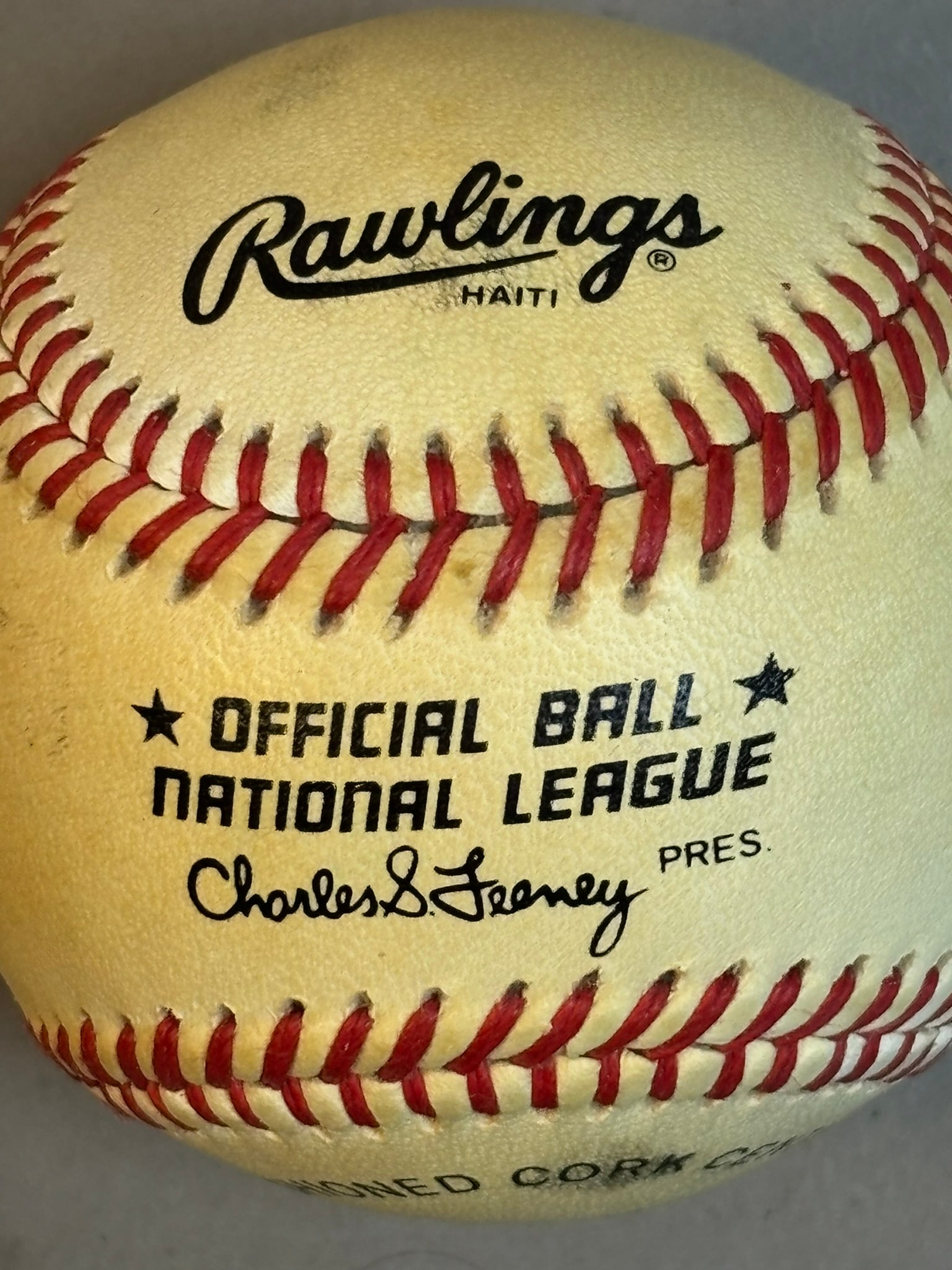 Enos Slaughter Single Signed Rawlings ONL Baseball - 4