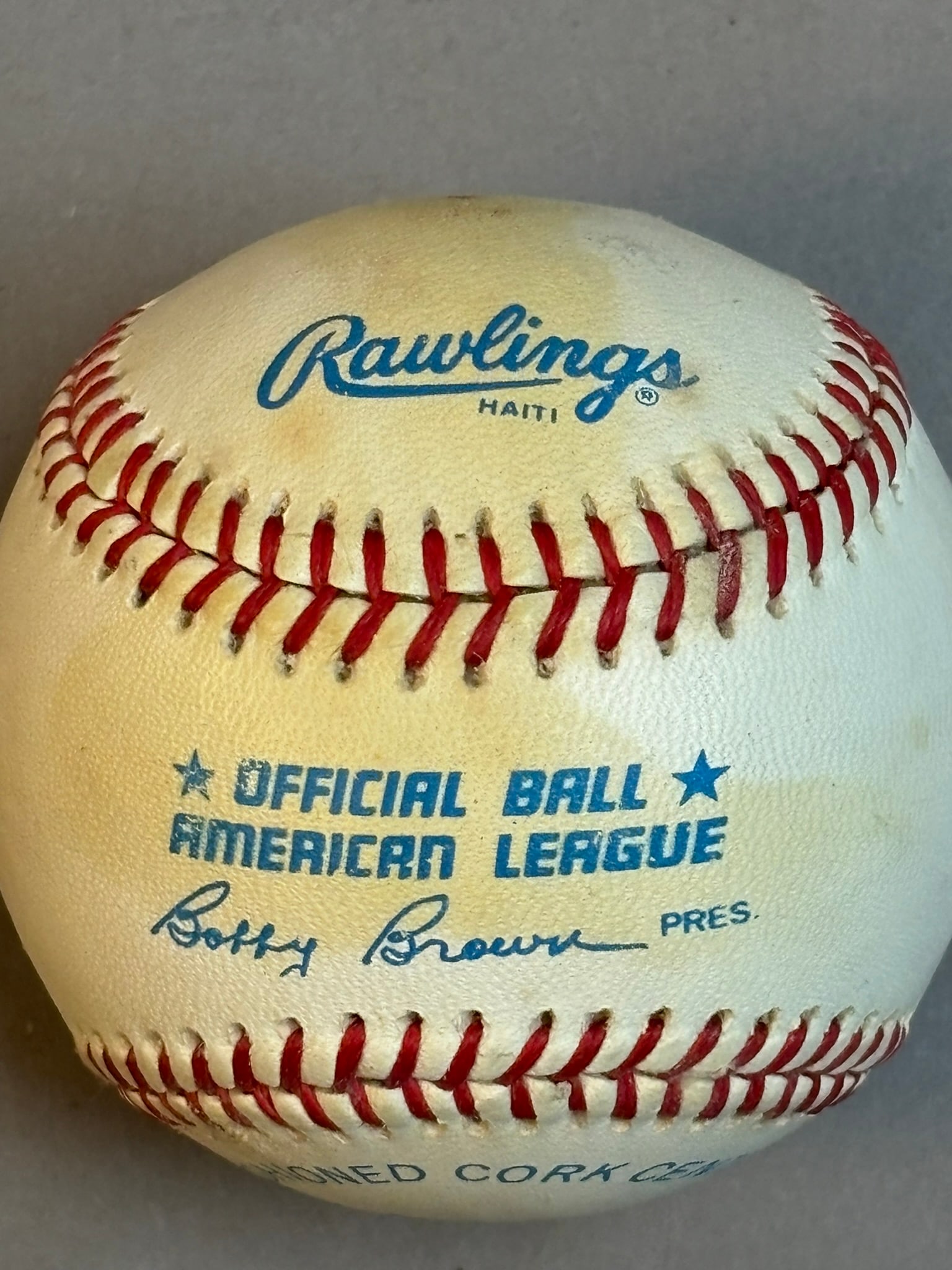 Milt Wilcox Single Signed Rawlings Brown Baseball - 7