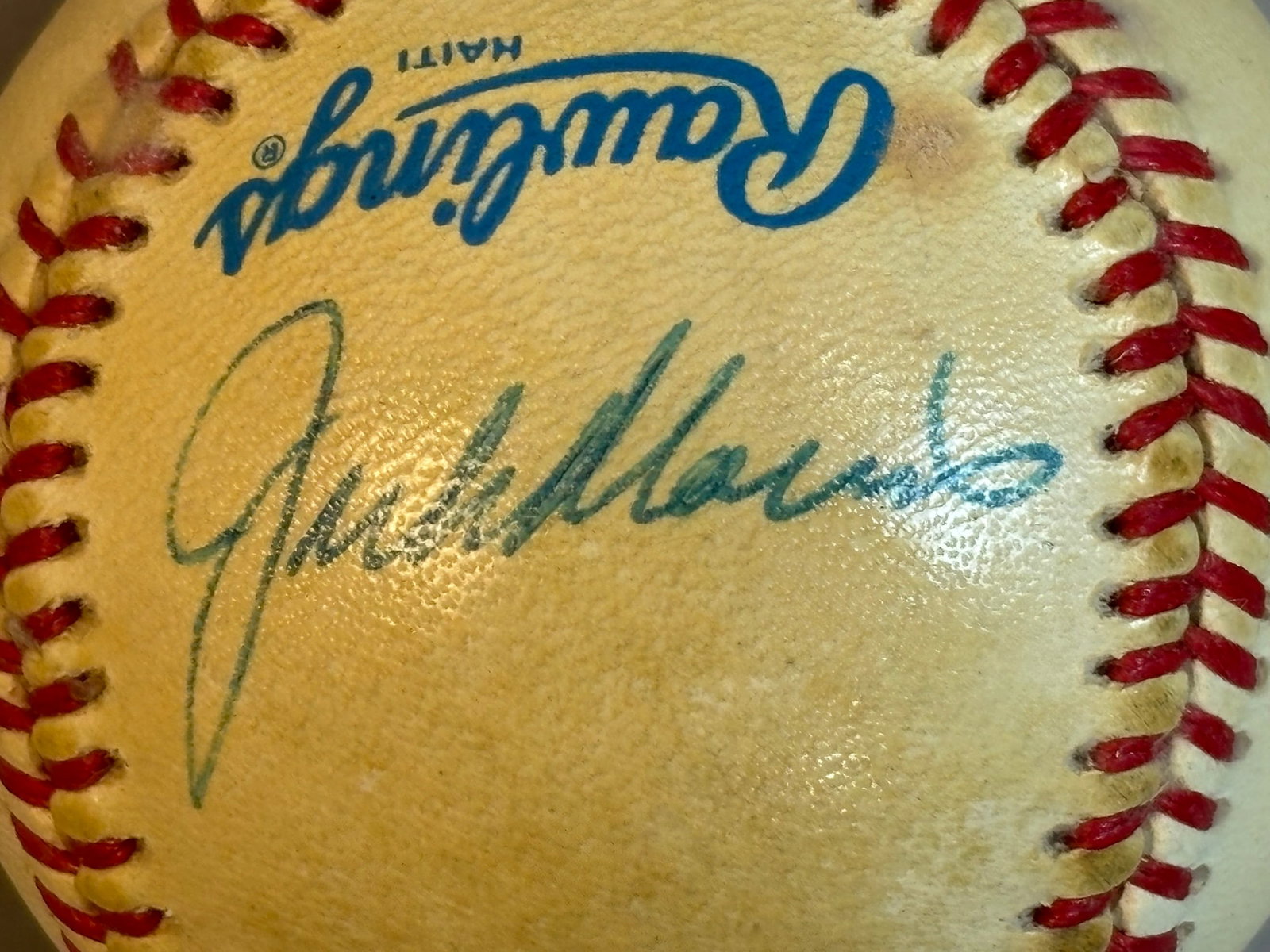 Jack Morris Single Signed Rawlings Brown Baseball: Nice strong signature on a Rawlings Brown OAL ball. Original box.
