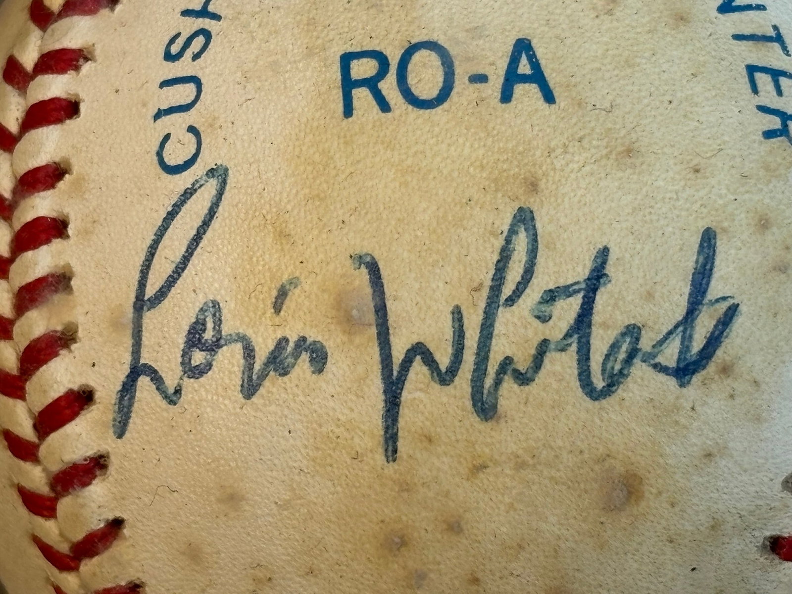 Lou Whitaker Single Signed Rawlings OAL Brown Ball: Great single signed ball by Tigers great.