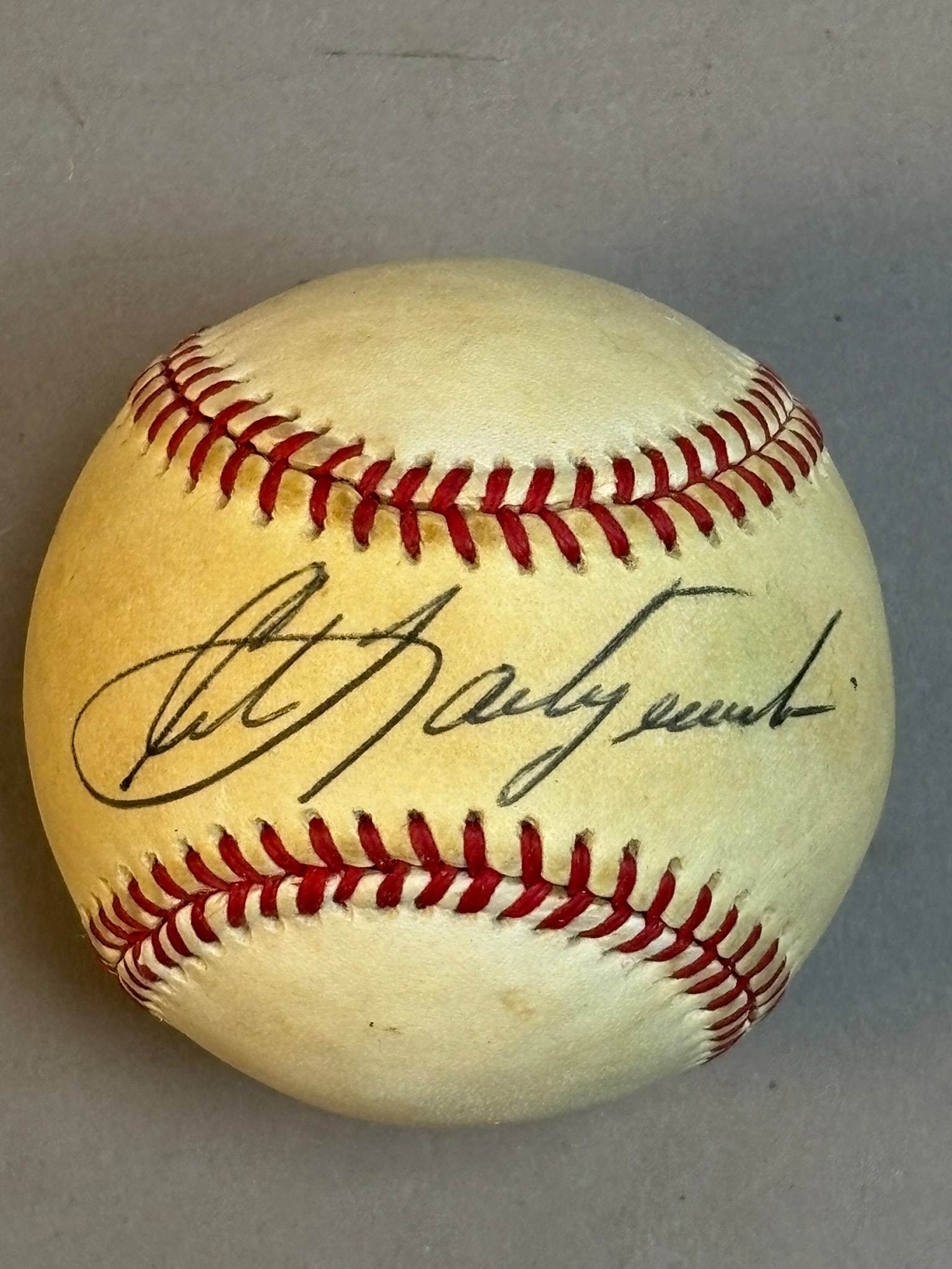 Carl Yastrzemski Single Signed Rawlings OAL Ball: Strong and vibrant Yaz signature.
